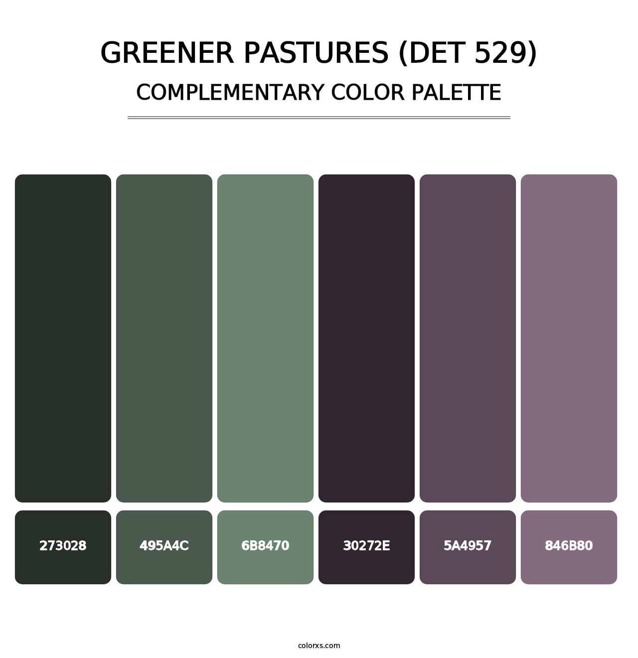 Greener Pastures (DET 529) - Complementary Color Palette