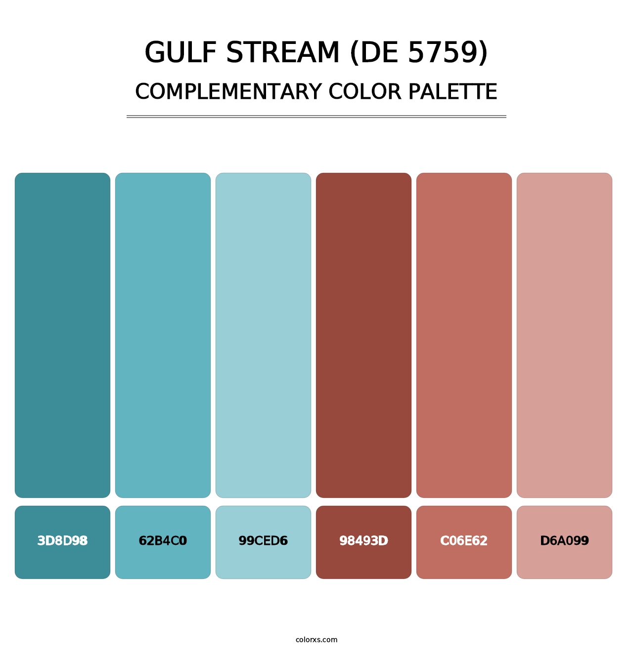 Gulf Stream (DE 5759) - Complementary Color Palette