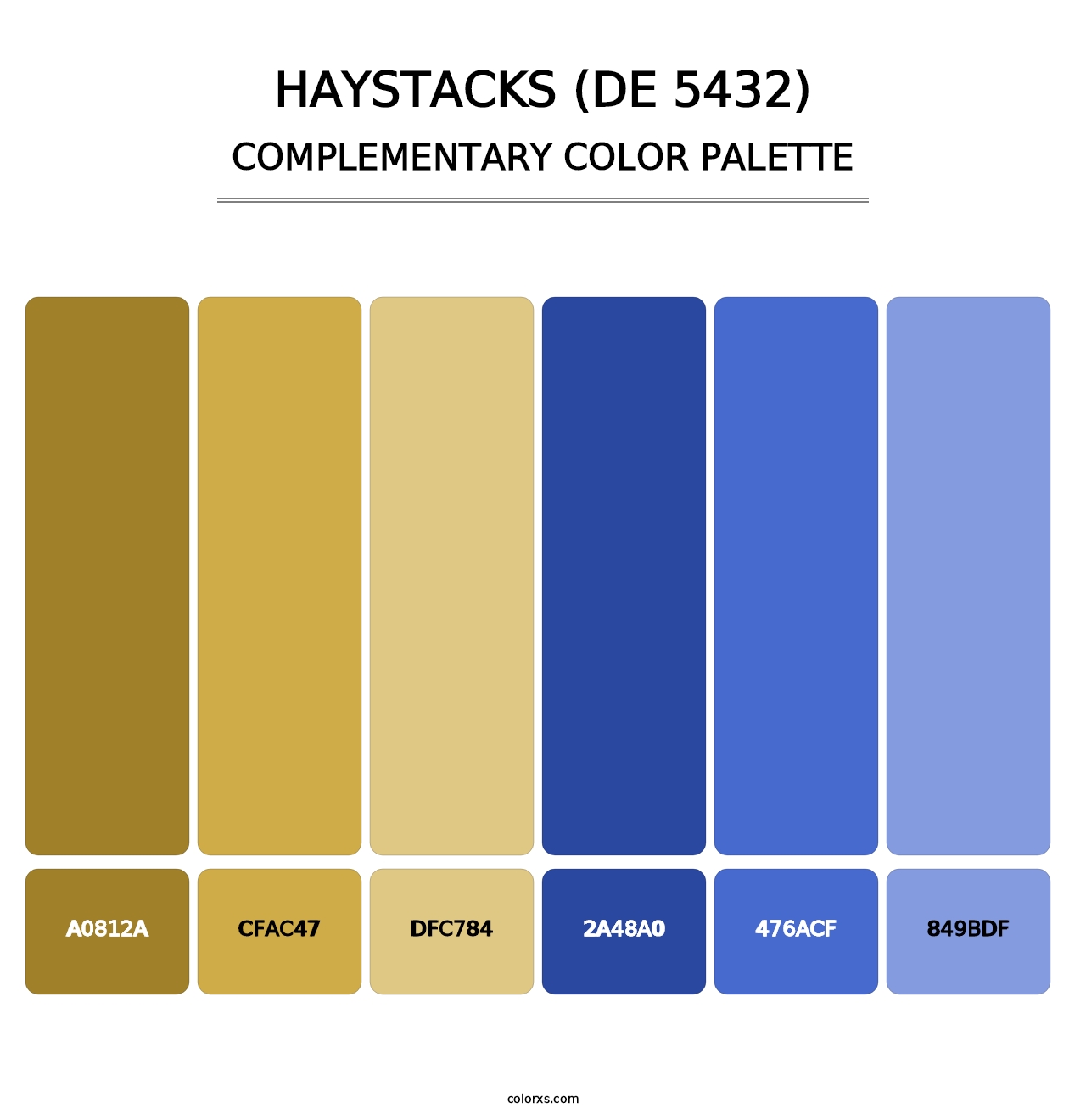 Haystacks (DE 5432) - Complementary Color Palette