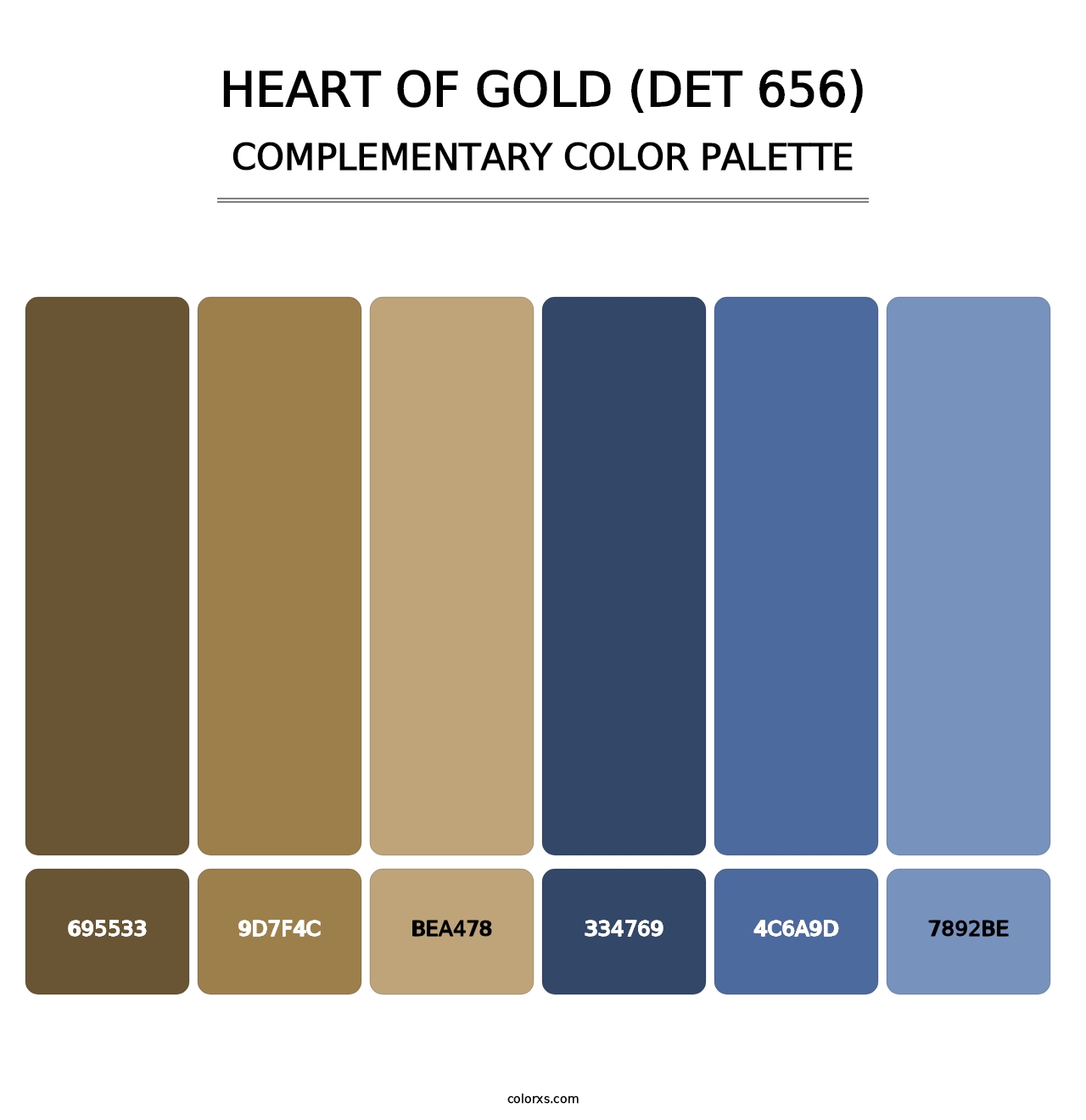 Heart of Gold (DET 656) - Complementary Color Palette