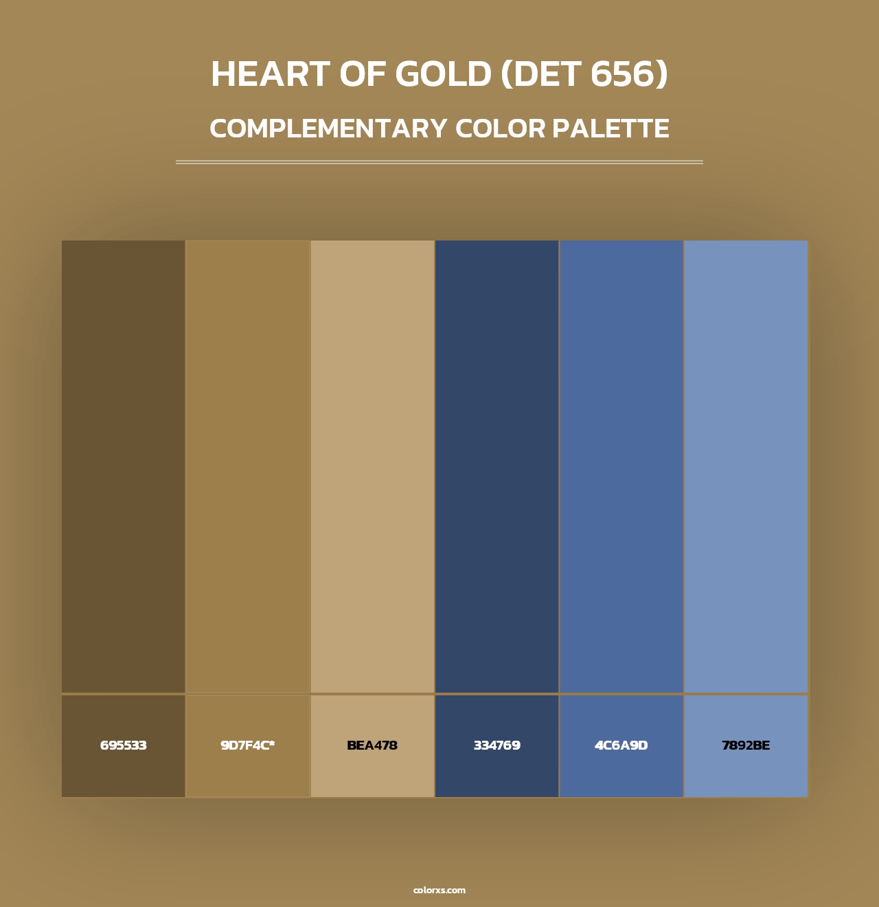 Heart of Gold (DET 656) - Complementary Color Palette