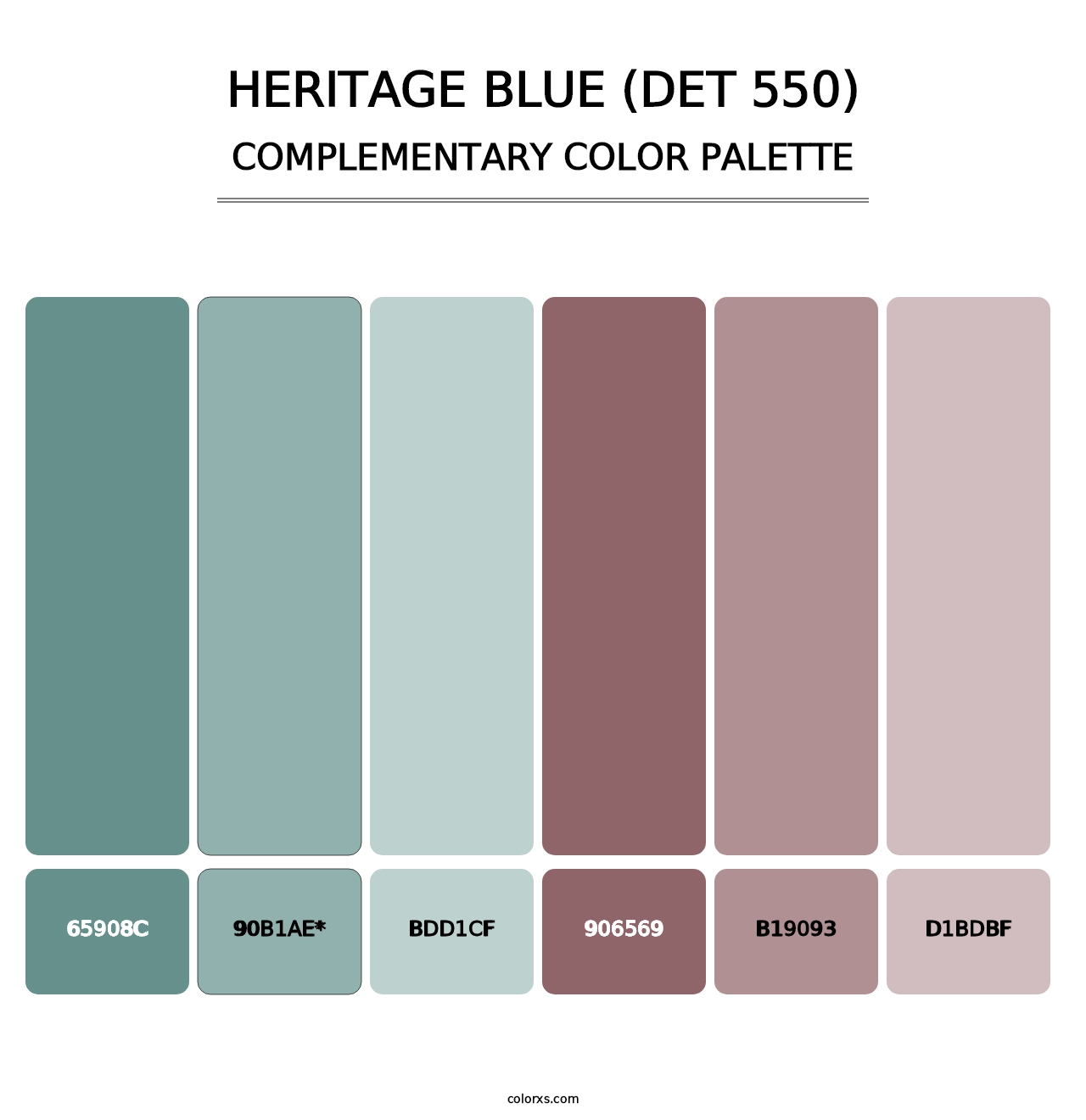 Heritage Blue (DET 550) - Complementary Color Palette
