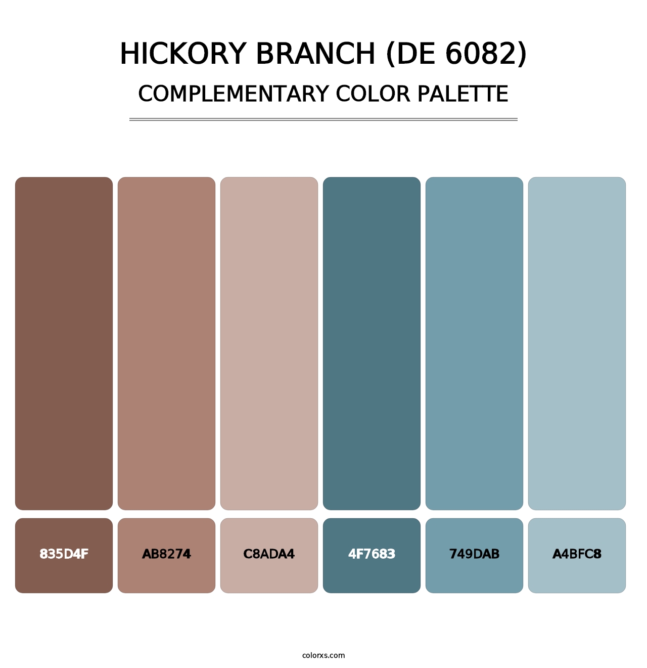 Hickory Branch (DE 6082) - Complementary Color Palette