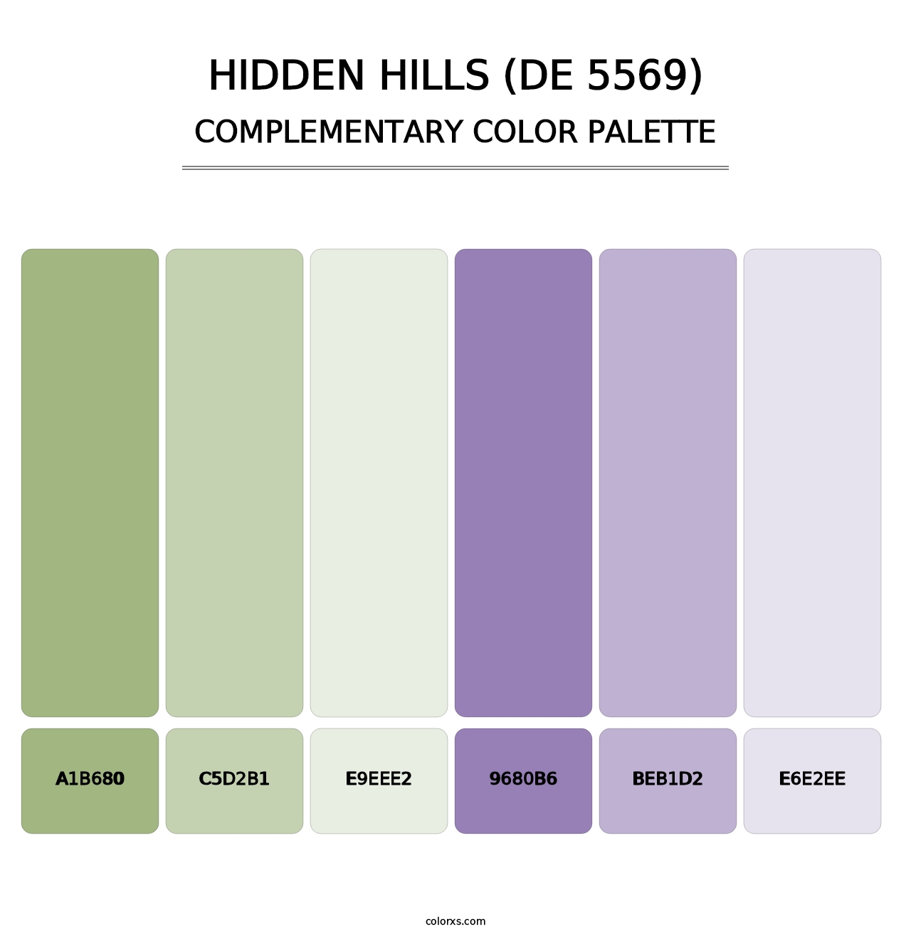 Hidden Hills (DE 5569) - Complementary Color Palette