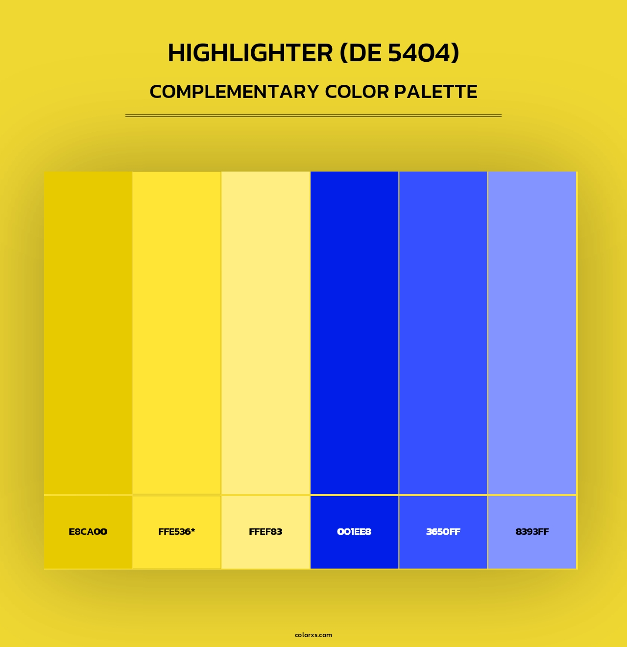 Highlighter (DE 5404) - Complementary Color Palette