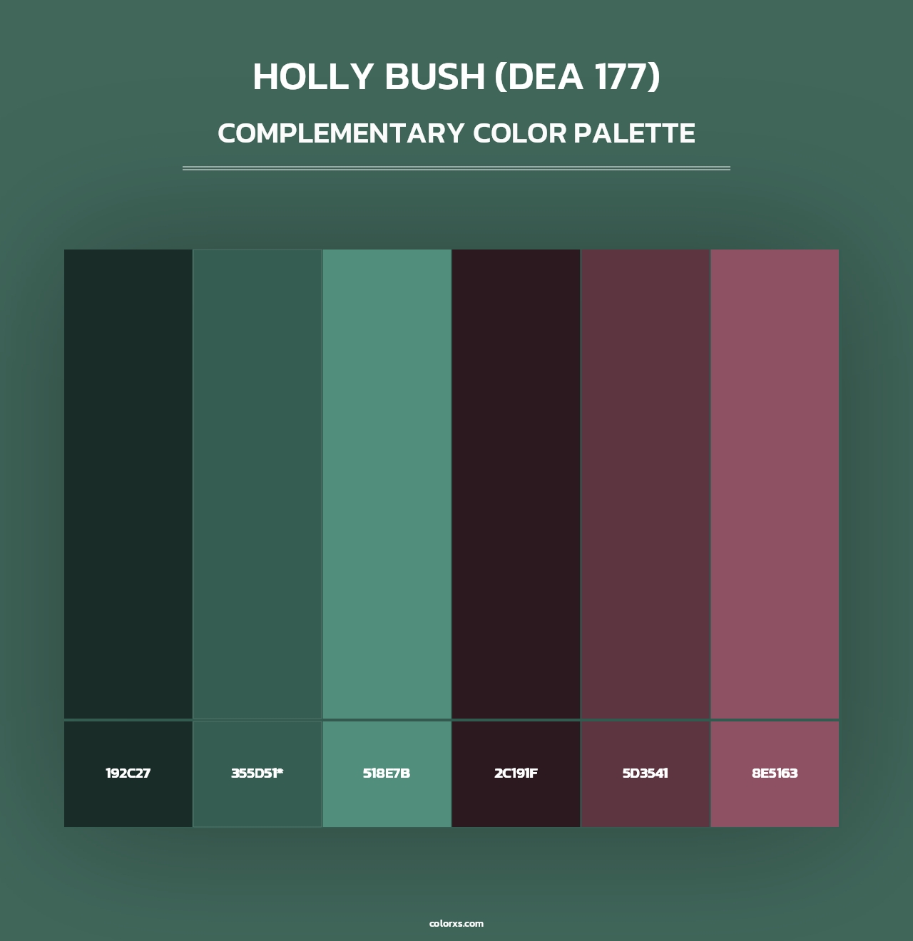 Holly Bush (DEA 177) - Complementary Color Palette