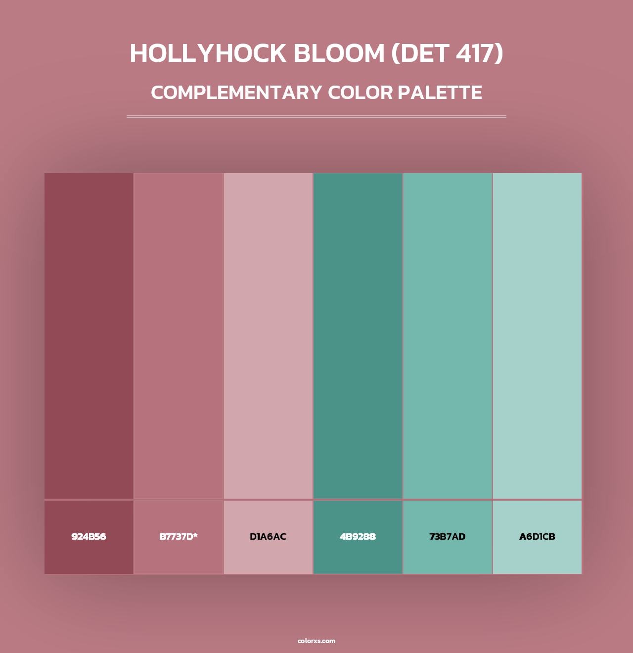 Hollyhock Bloom (DET 417) - Complementary Color Palette