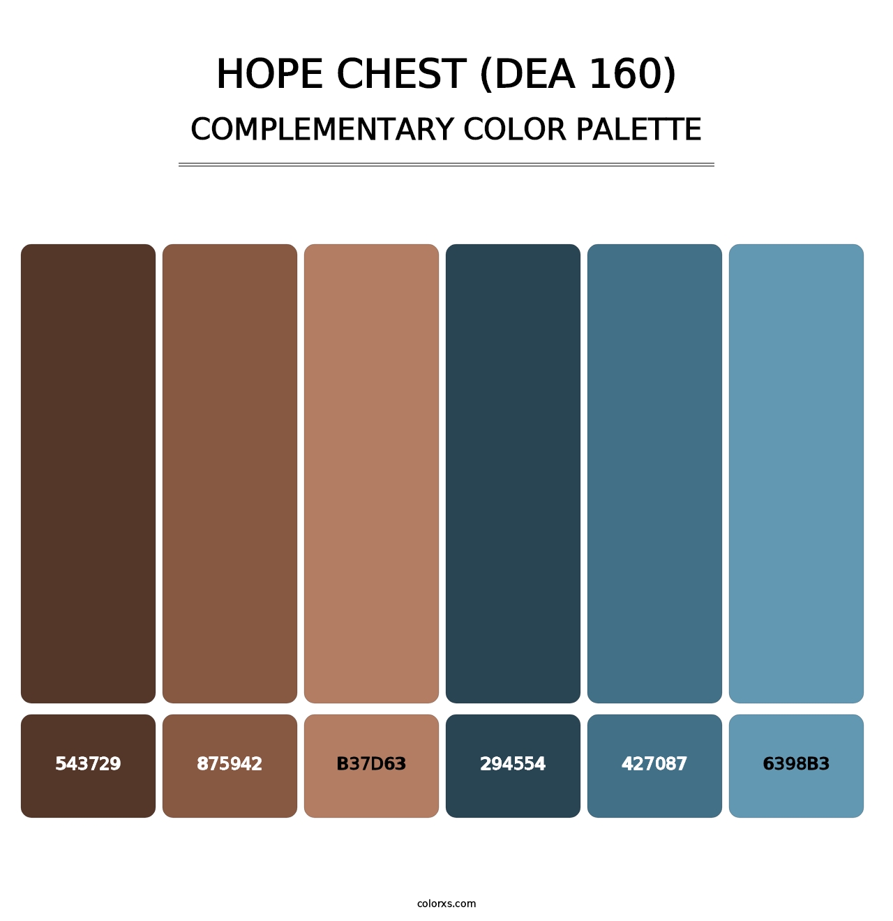 Hope Chest (DEA 160) - Complementary Color Palette