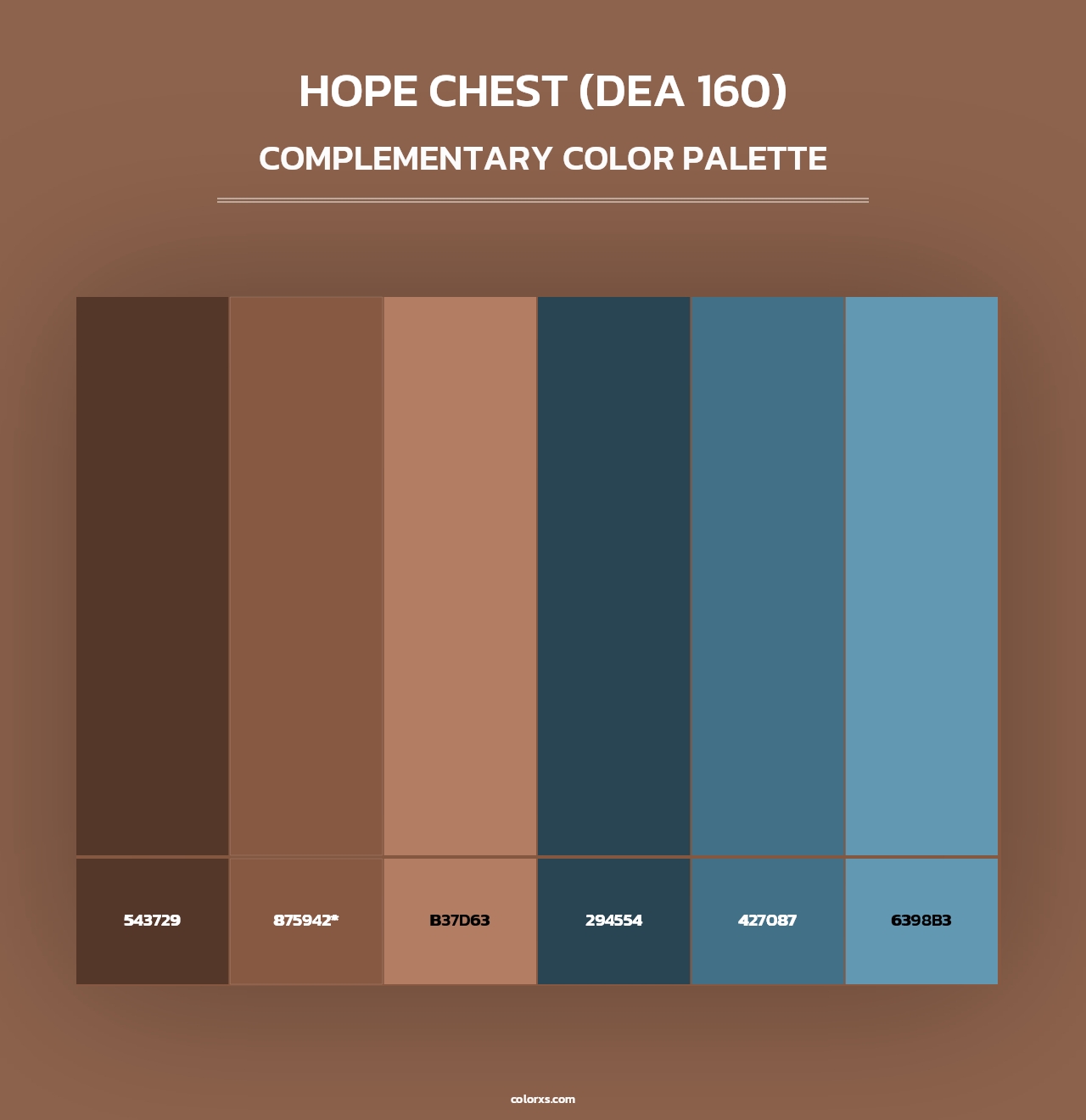 Hope Chest (DEA 160) - Complementary Color Palette
