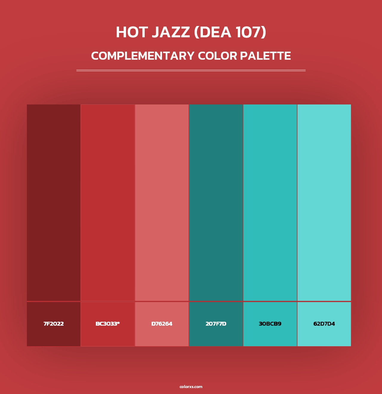 Hot Jazz (DEA 107) - Complementary Color Palette