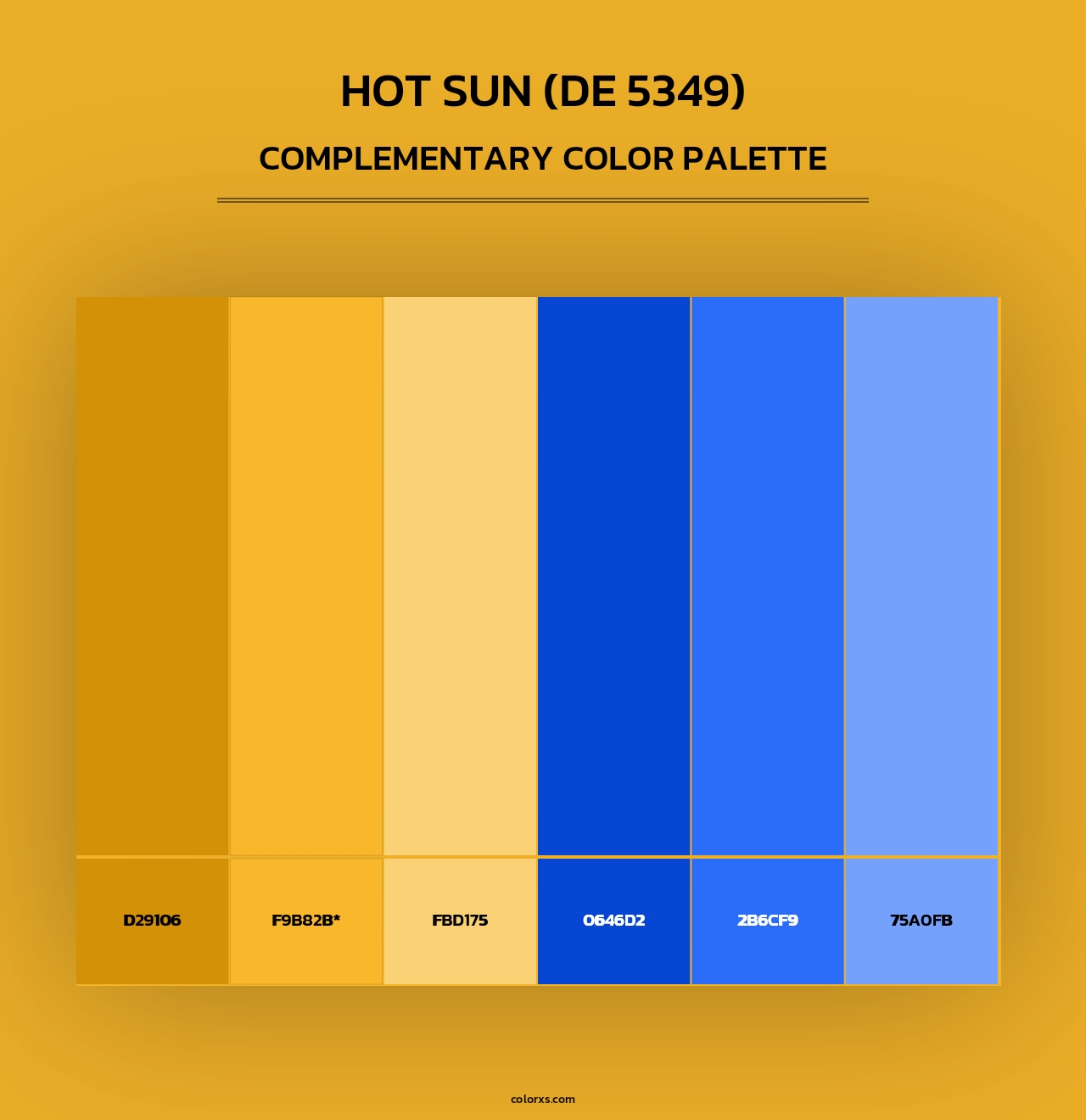 Hot Sun (DE 5349) - Complementary Color Palette
