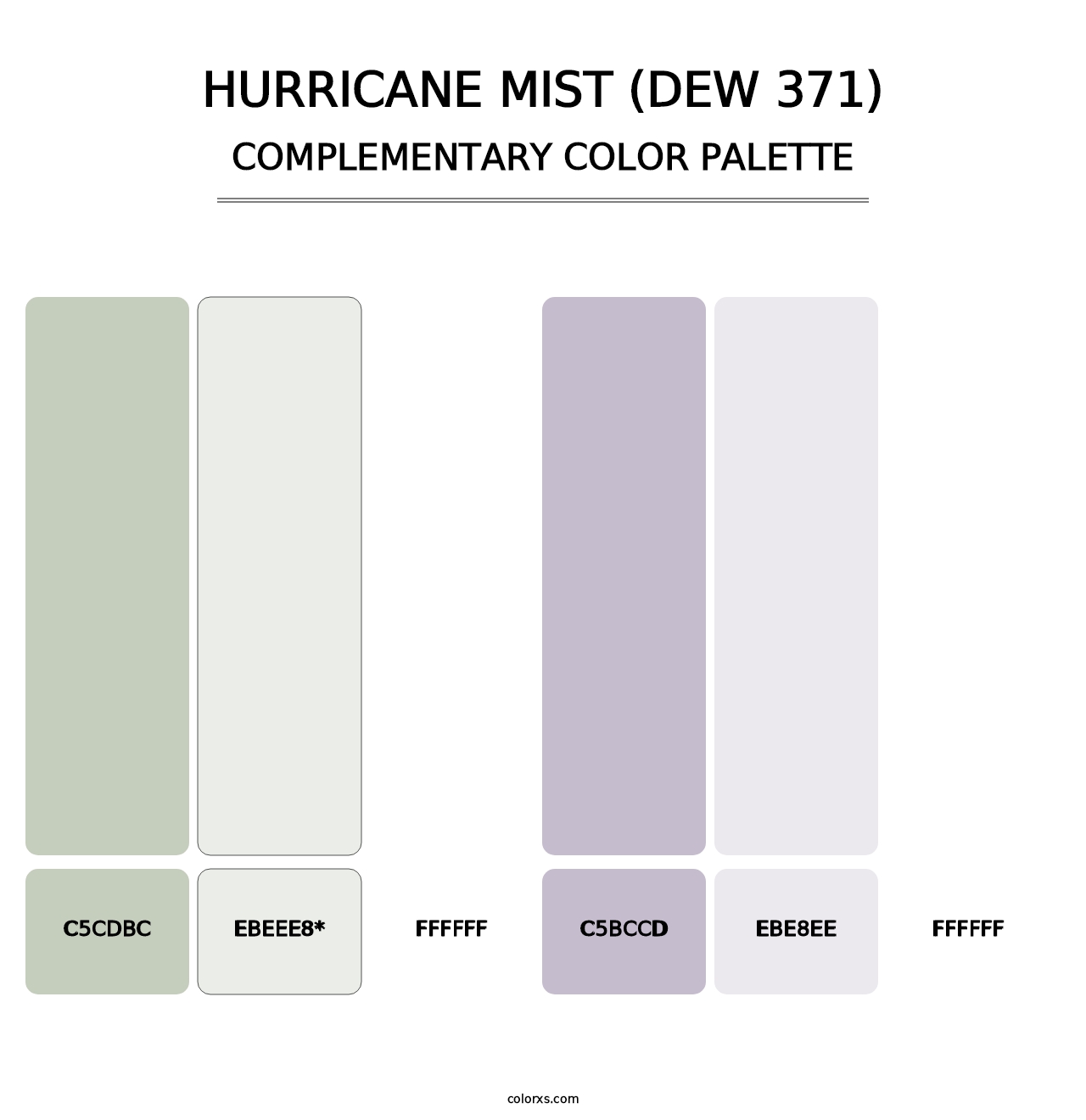 Hurricane Mist (DEW 371) - Complementary Color Palette