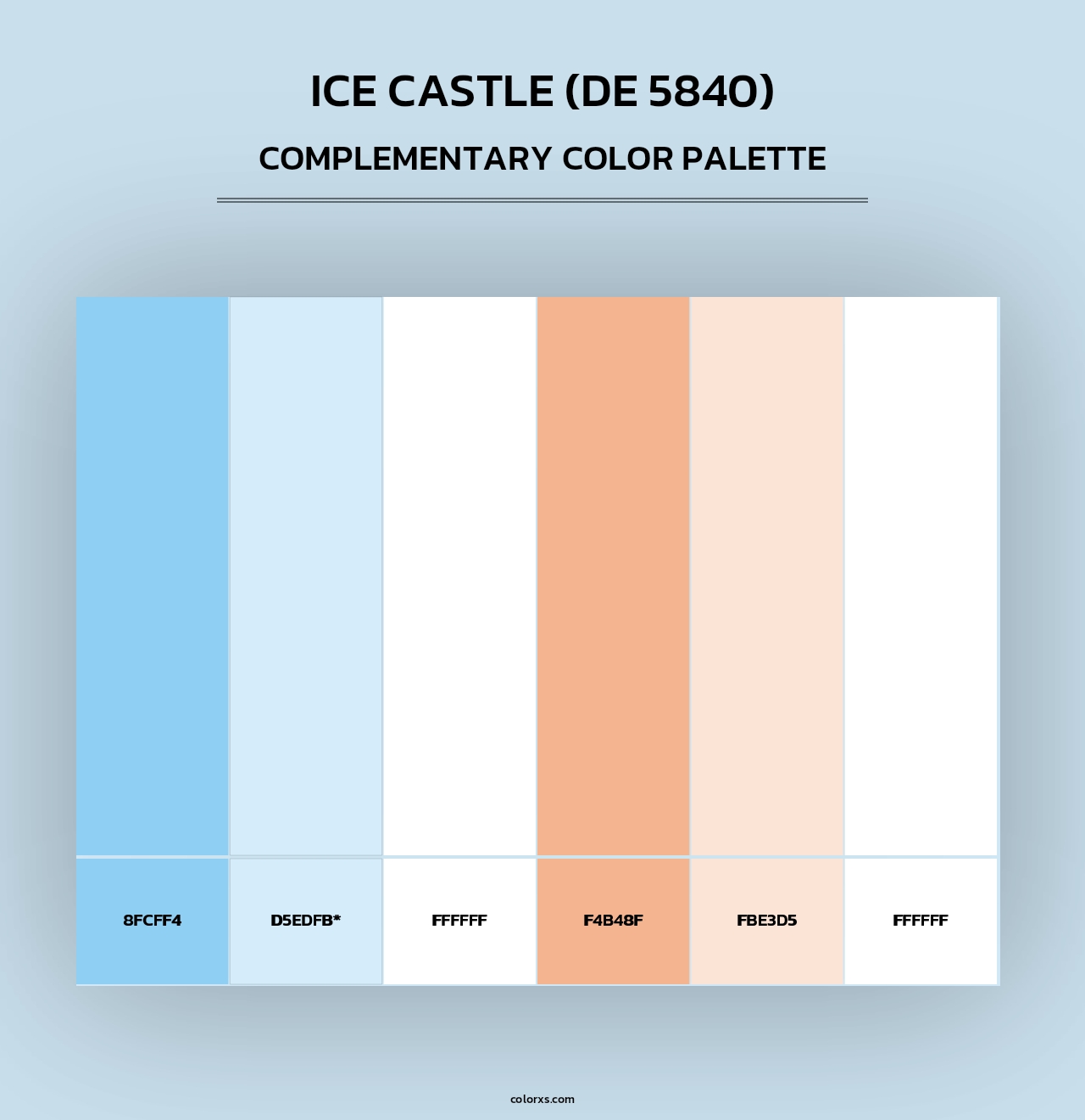 Ice Castle (DE 5840) - Complementary Color Palette