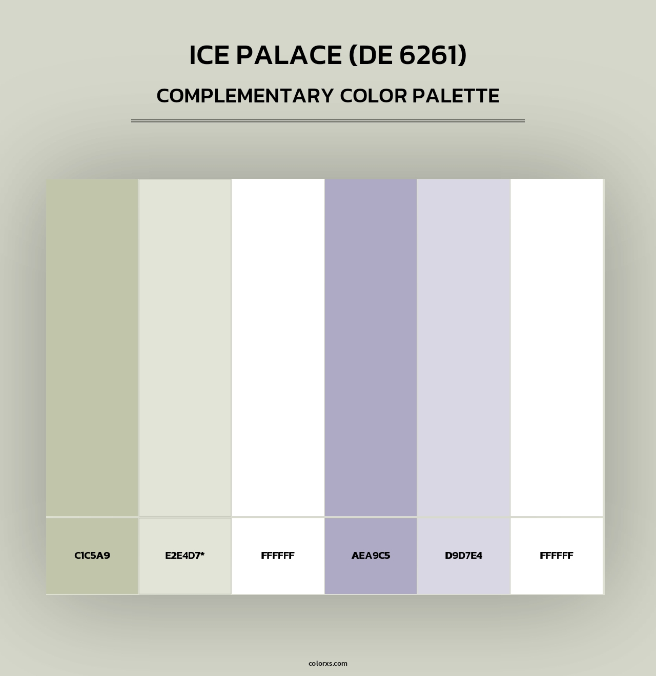 Ice Palace (DE 6261) - Complementary Color Palette