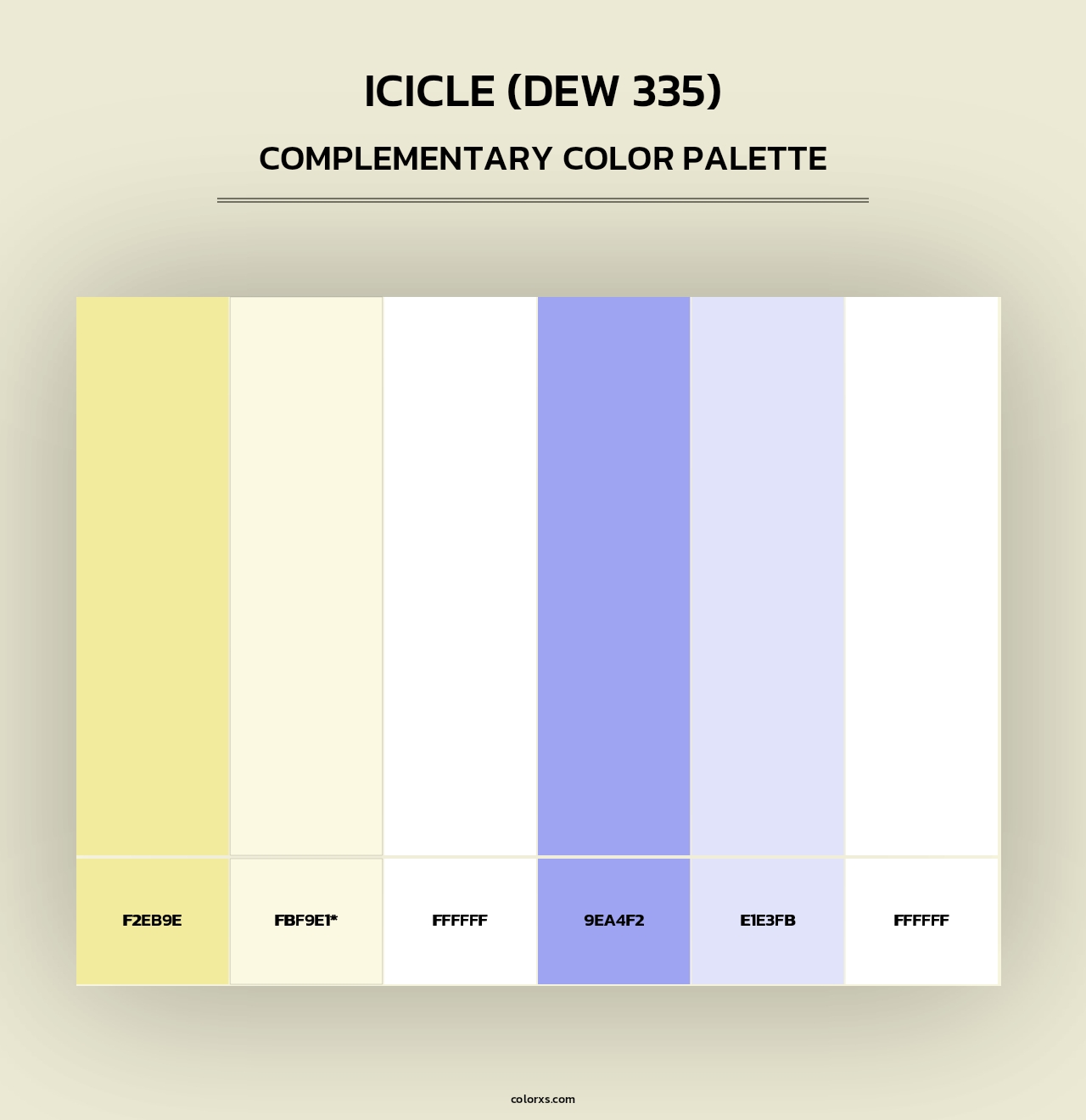 Icicle (DEW 335) - Complementary Color Palette