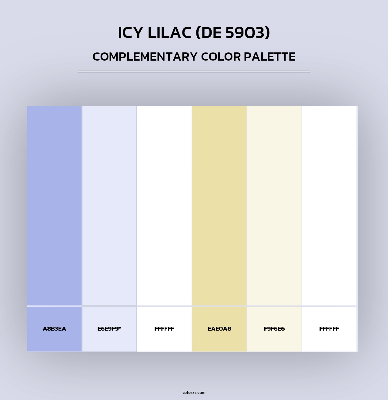 Icy Lilac (DE 5903) - Complementary Color Palette