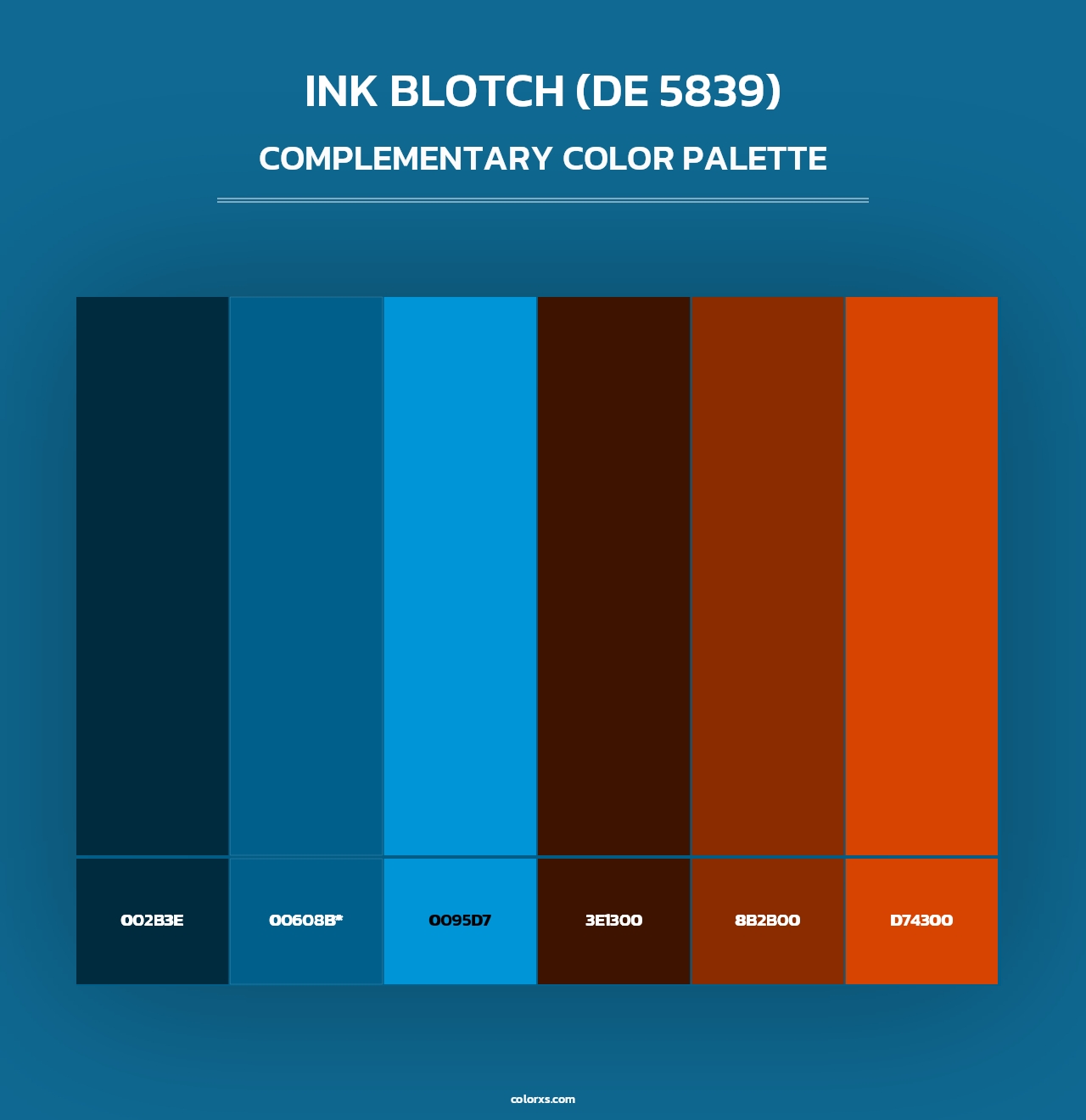 Ink Blotch (DE 5839) - Complementary Color Palette