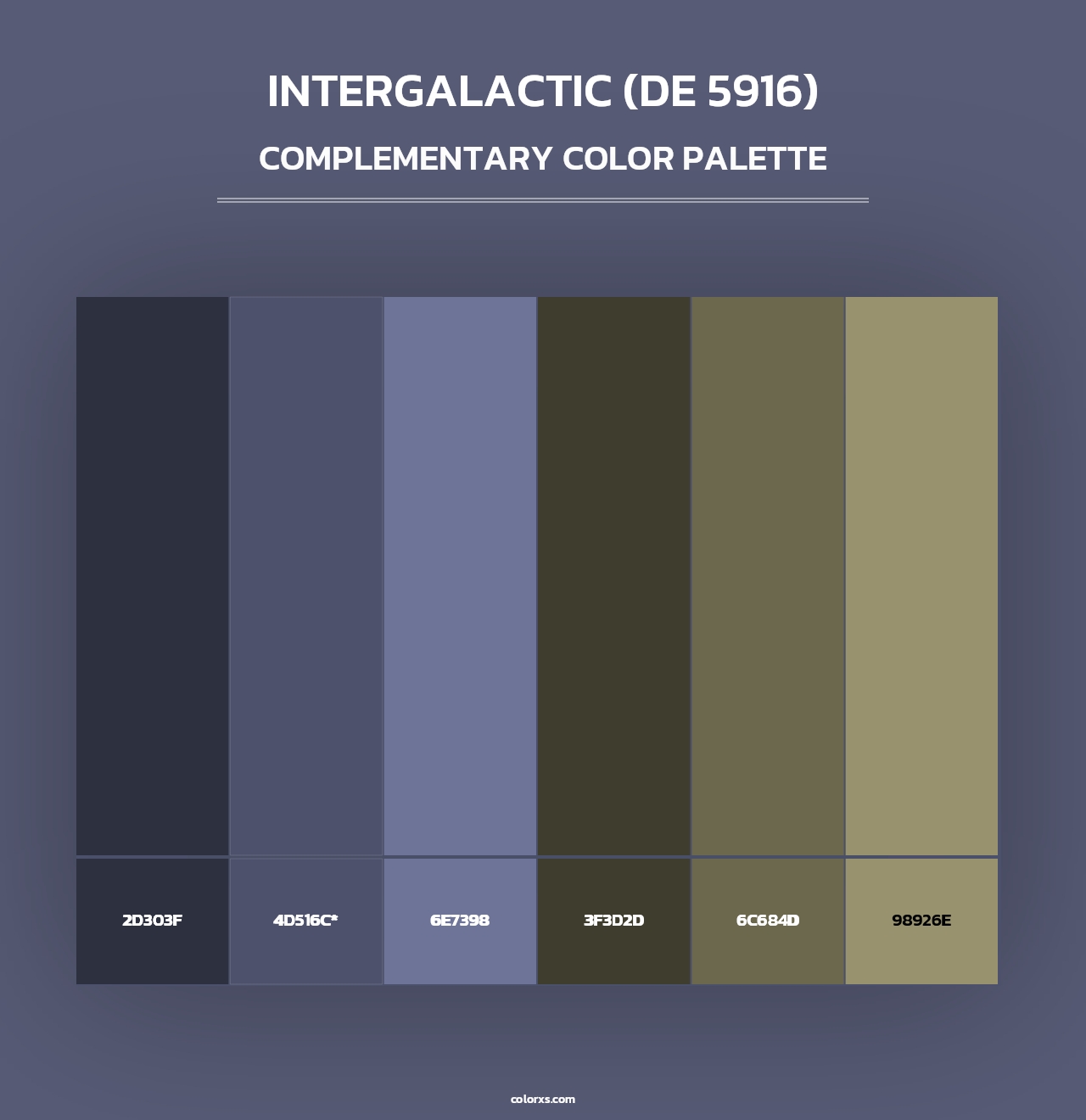 Intergalactic (DE 5916) - Complementary Color Palette