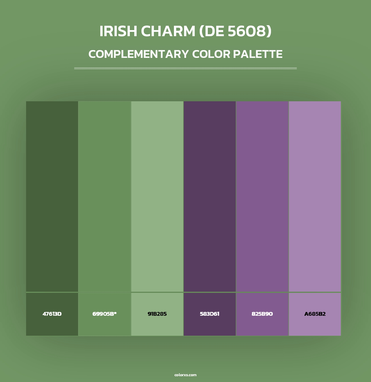 Irish Charm (DE 5608) - Complementary Color Palette