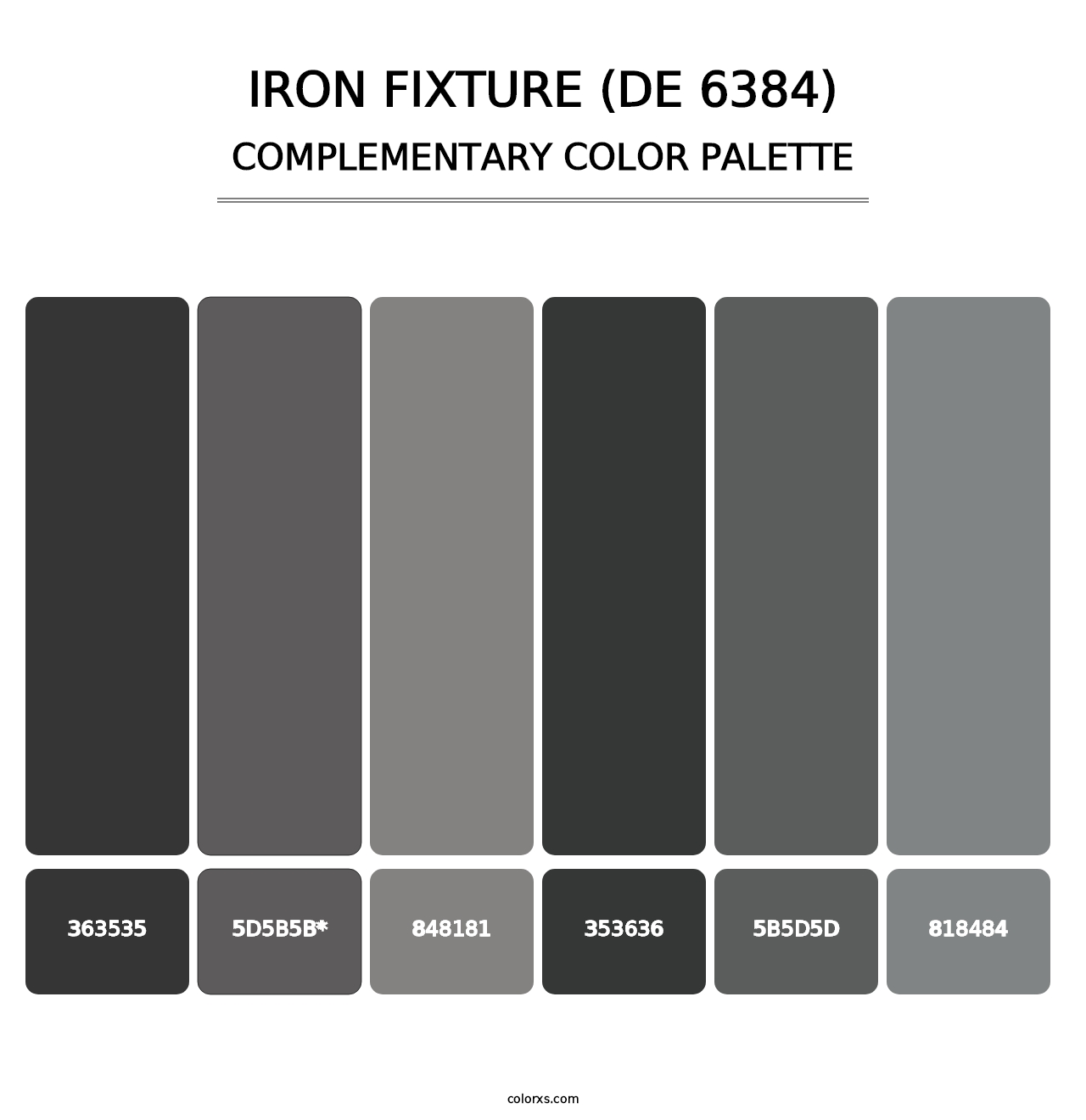Iron Fixture (DE 6384) - Complementary Color Palette