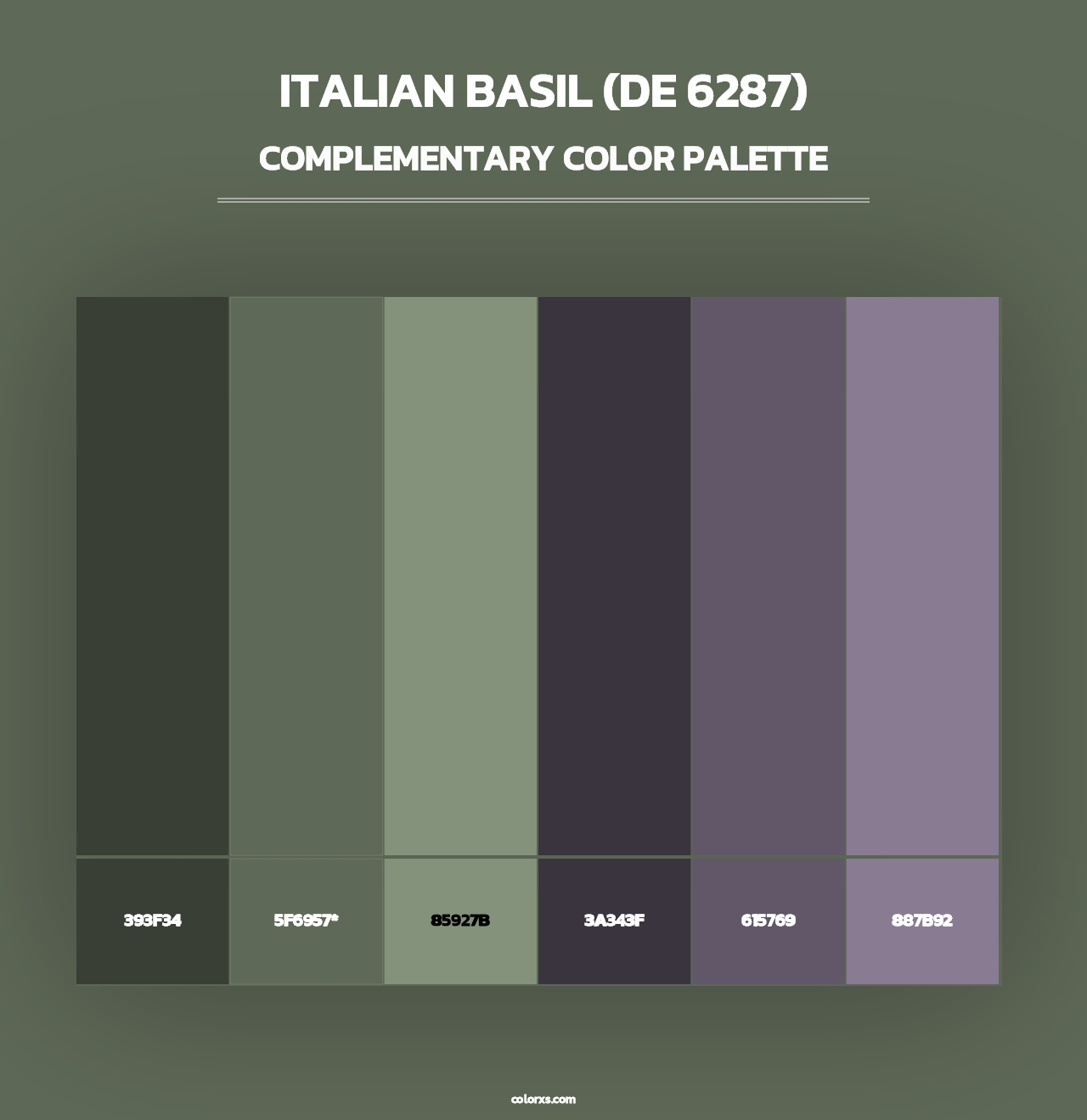Italian Basil (DE 6287) - Complementary Color Palette