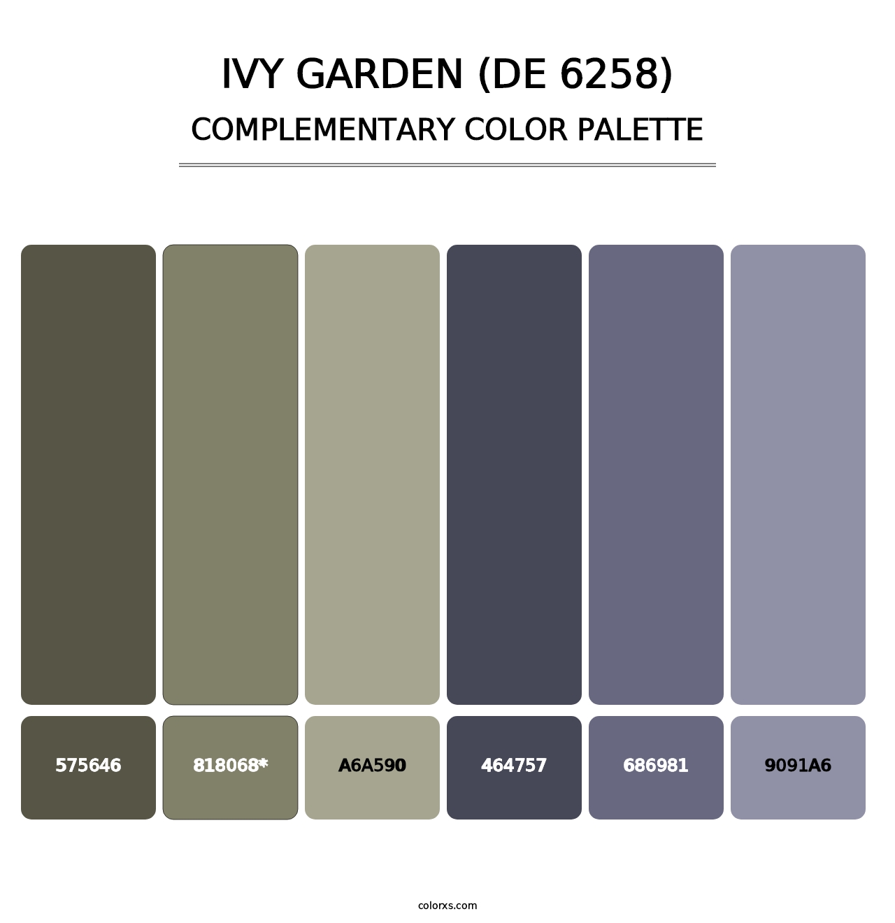 Ivy Garden (DE 6258) - Complementary Color Palette