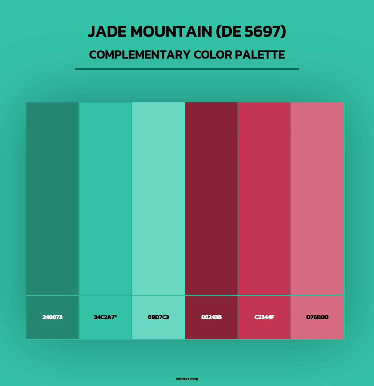 Jade Mountain (DE 5697) - Complementary Color Palette