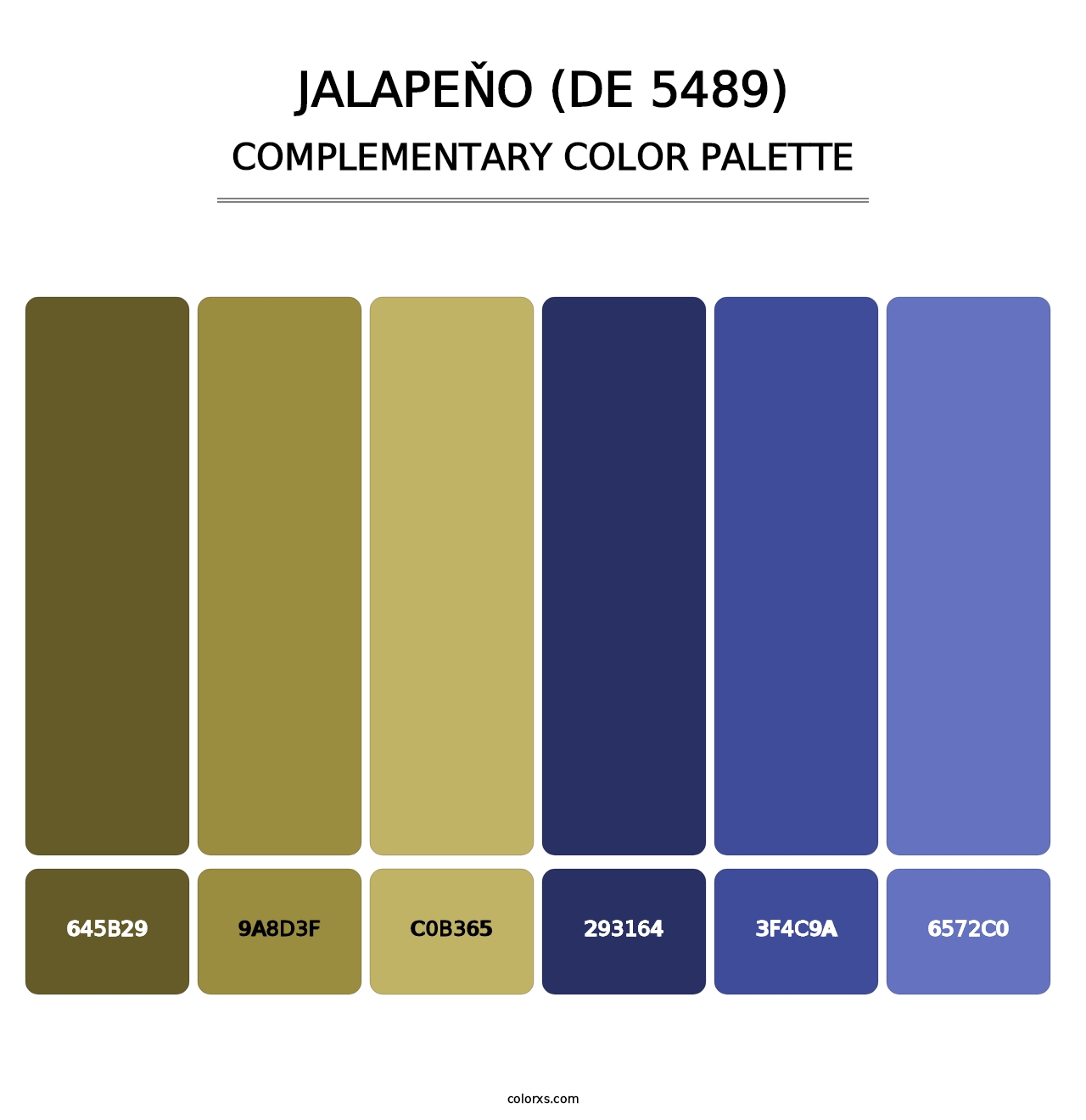 Jalapeňo (DE 5489) - Complementary Color Palette