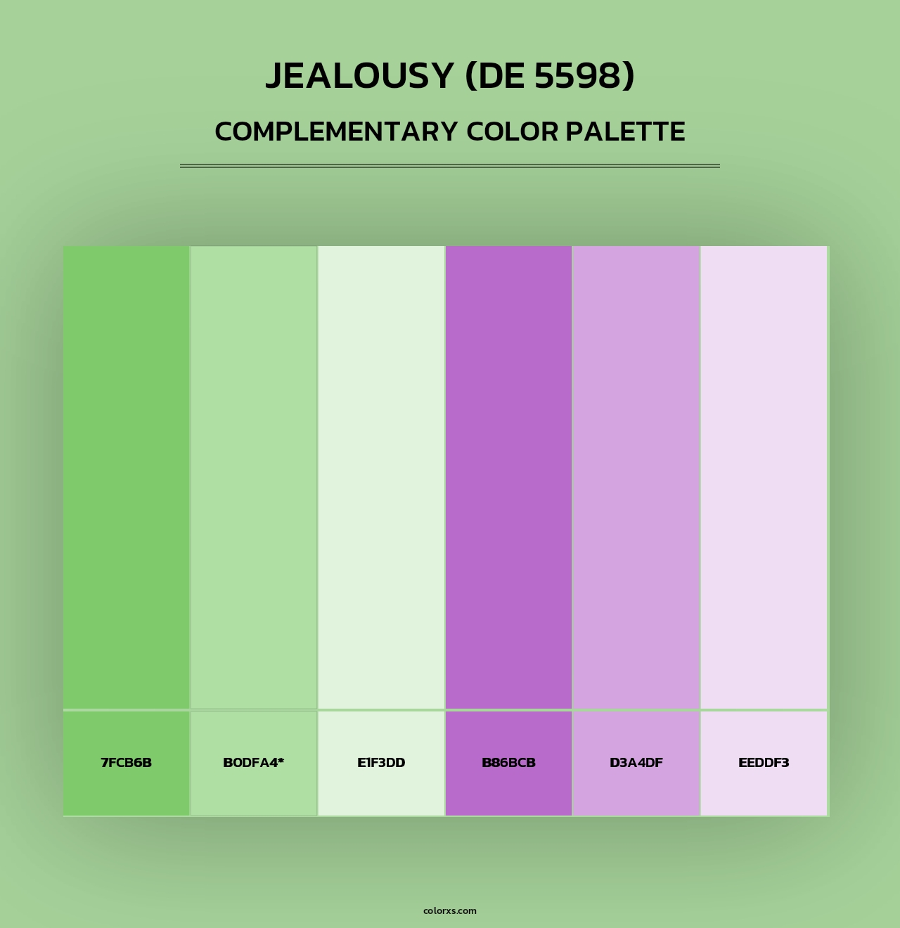 Jealousy (DE 5598) - Complementary Color Palette