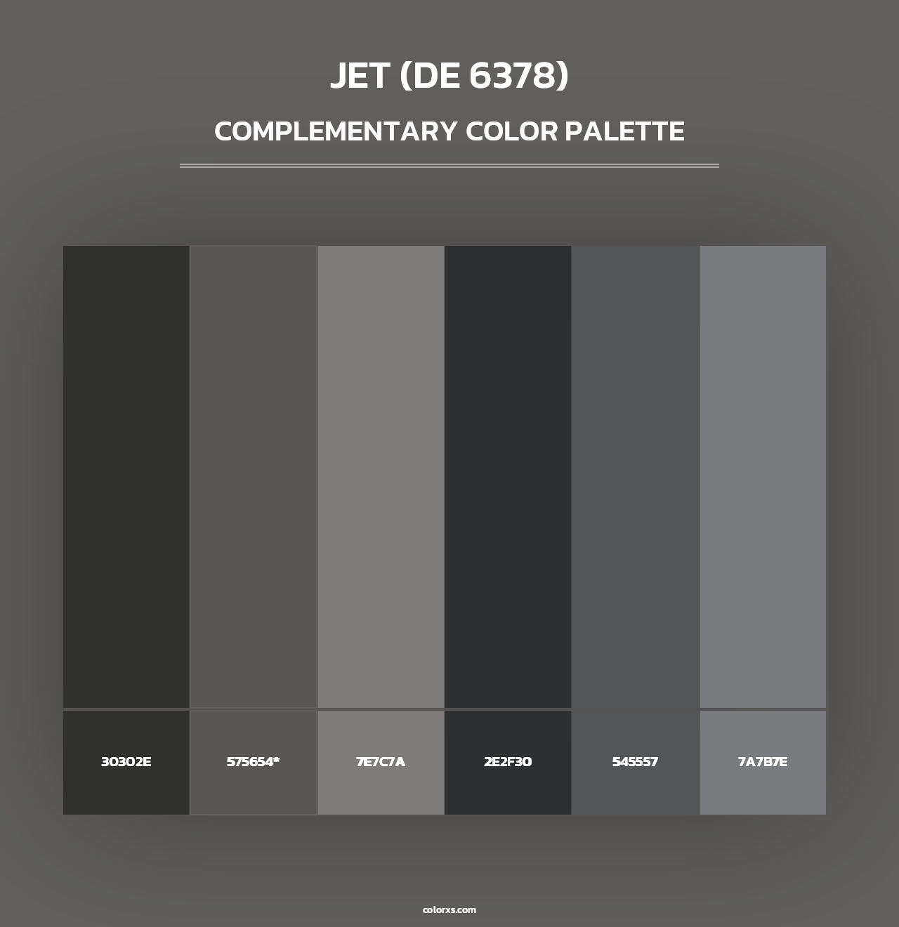 Jet (DE 6378) - Complementary Color Palette
