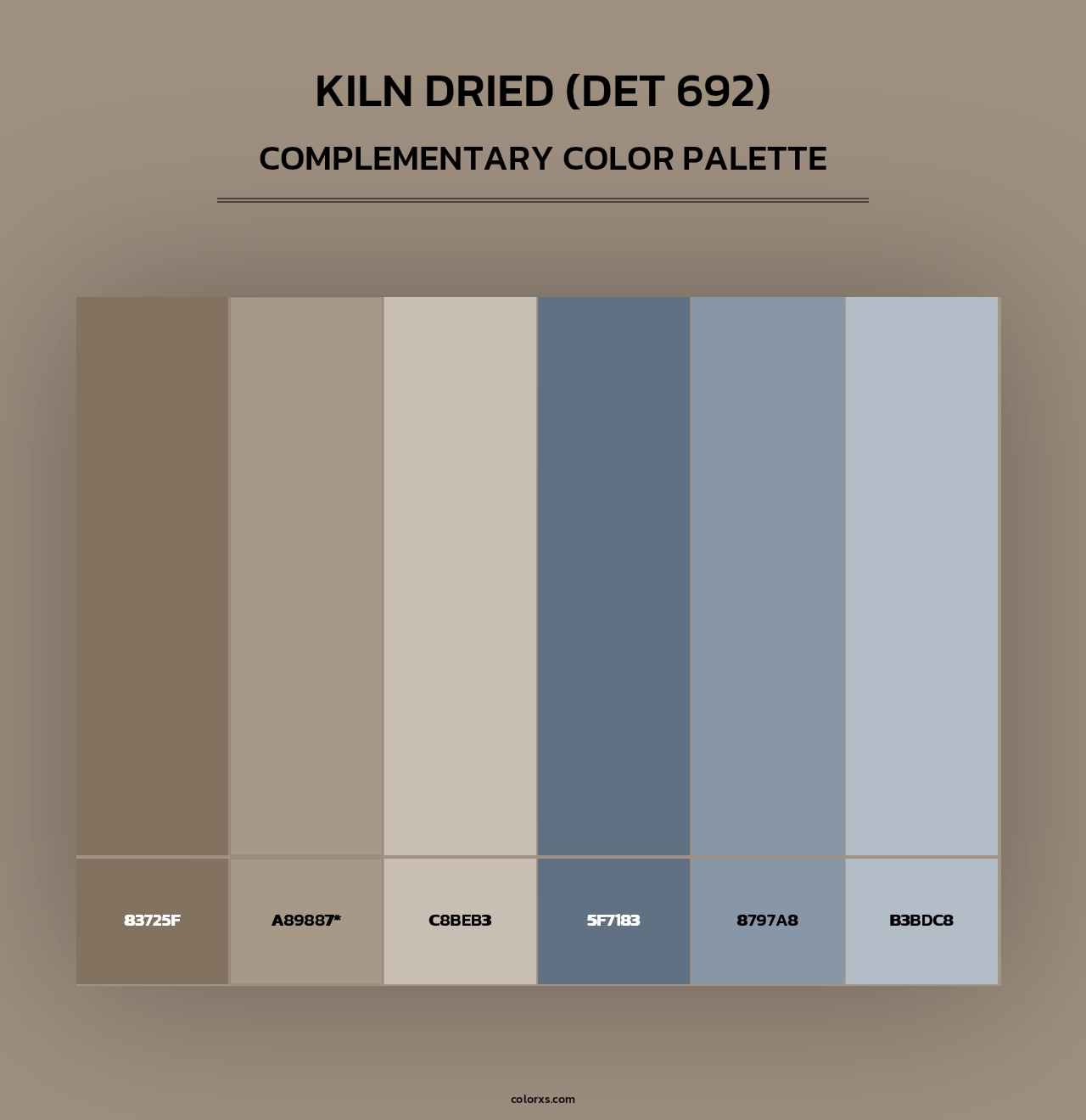 Kiln Dried (DET 692) - Complementary Color Palette