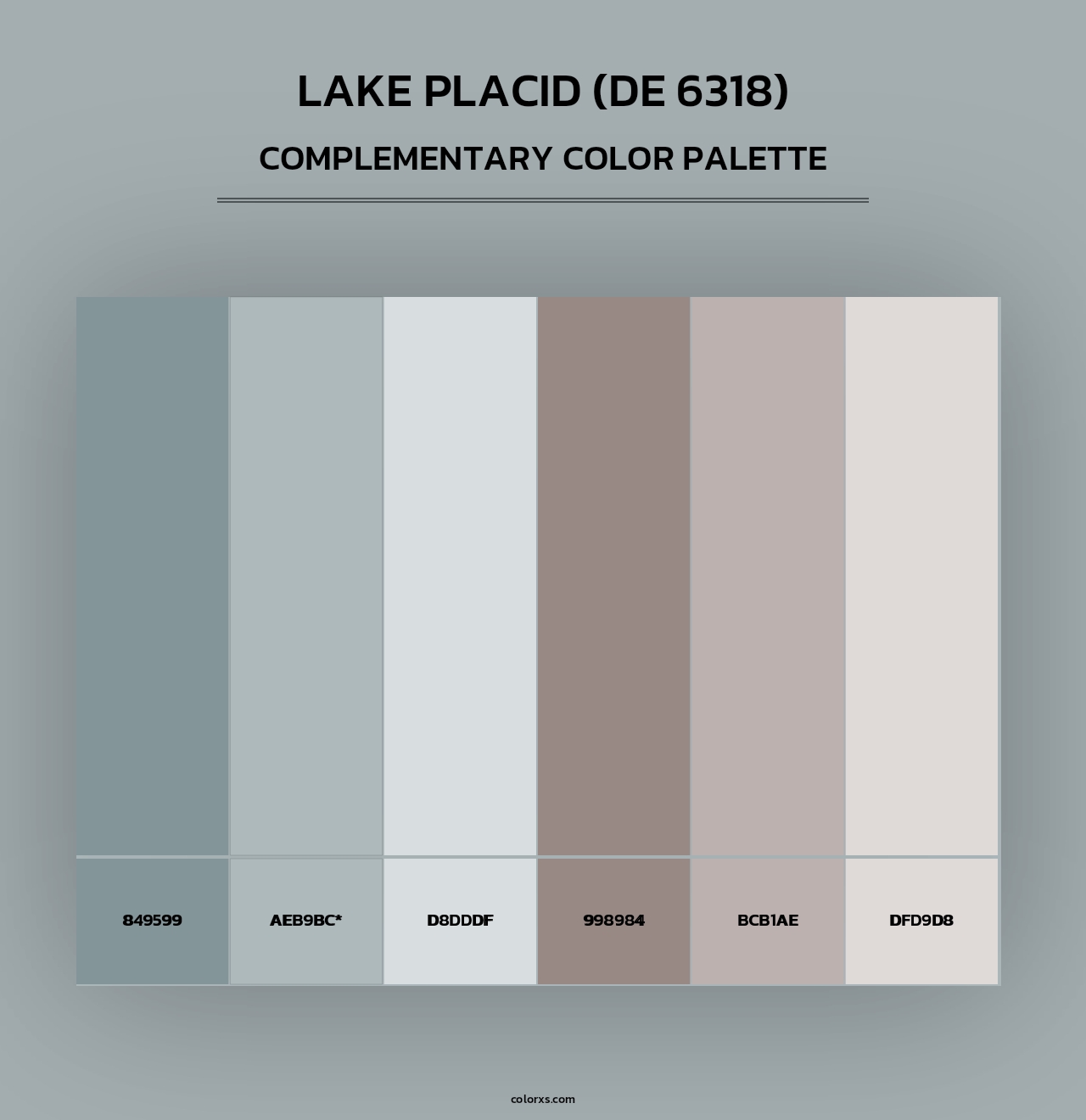 Lake Placid (DE 6318) - Complementary Color Palette