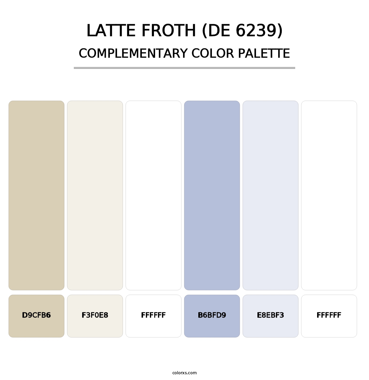 Latte Froth (DE 6239) - Complementary Color Palette