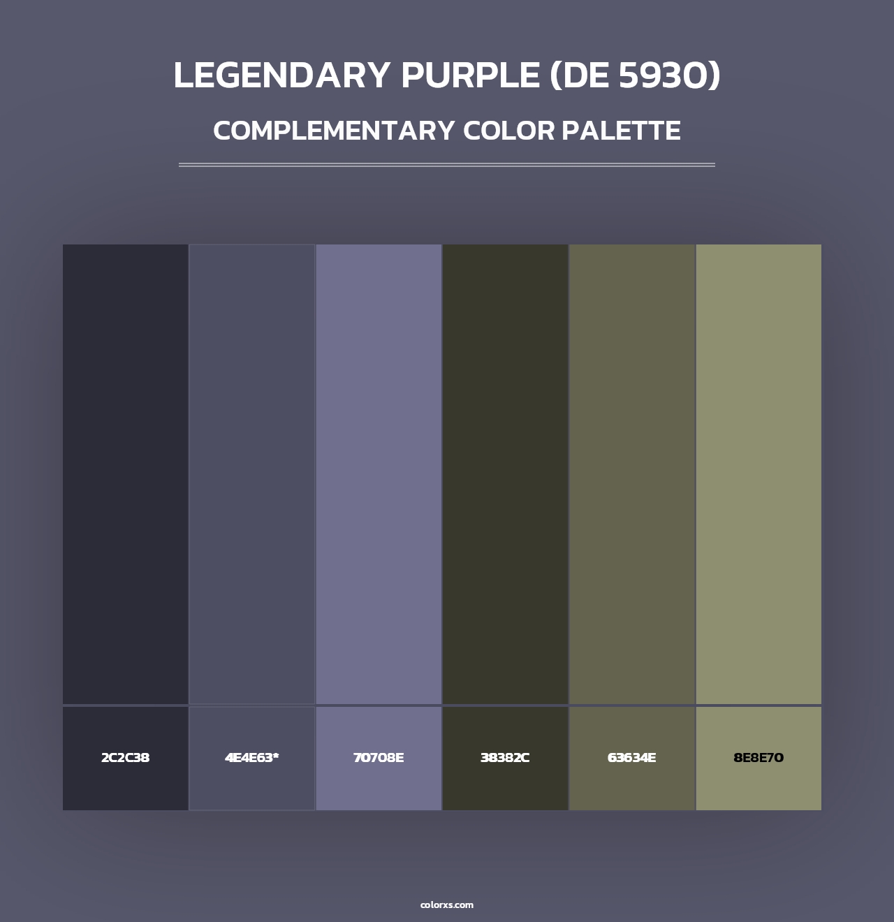 Legendary Purple (DE 5930) - Complementary Color Palette