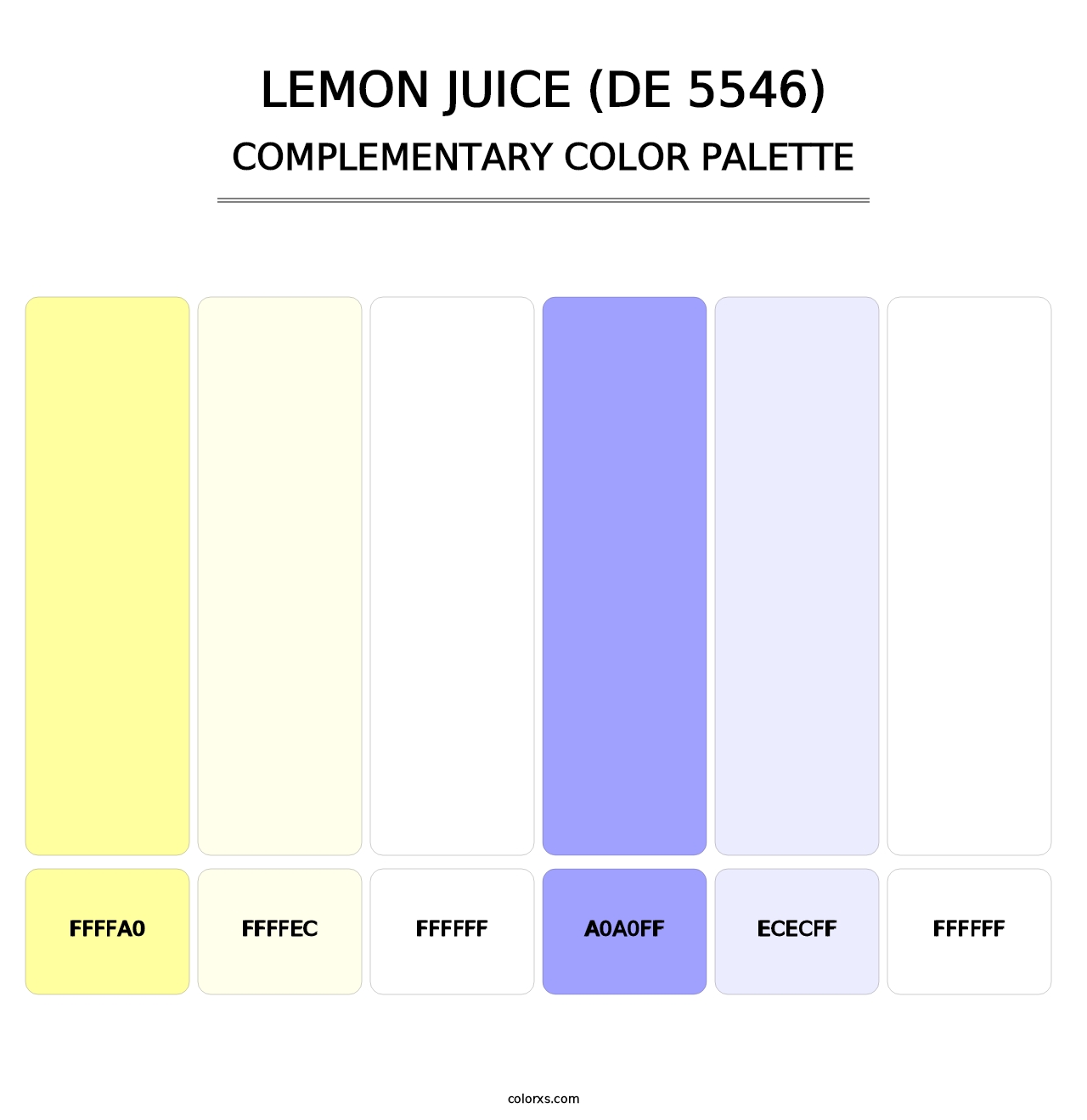 Lemon Juice (DE 5546) - Complementary Color Palette