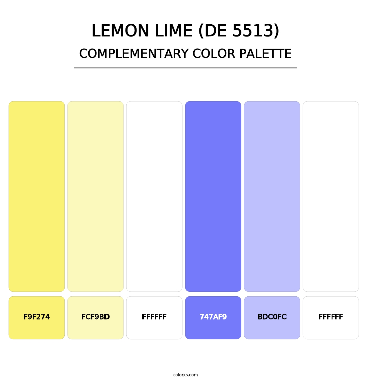Lemon Lime (DE 5513) - Complementary Color Palette