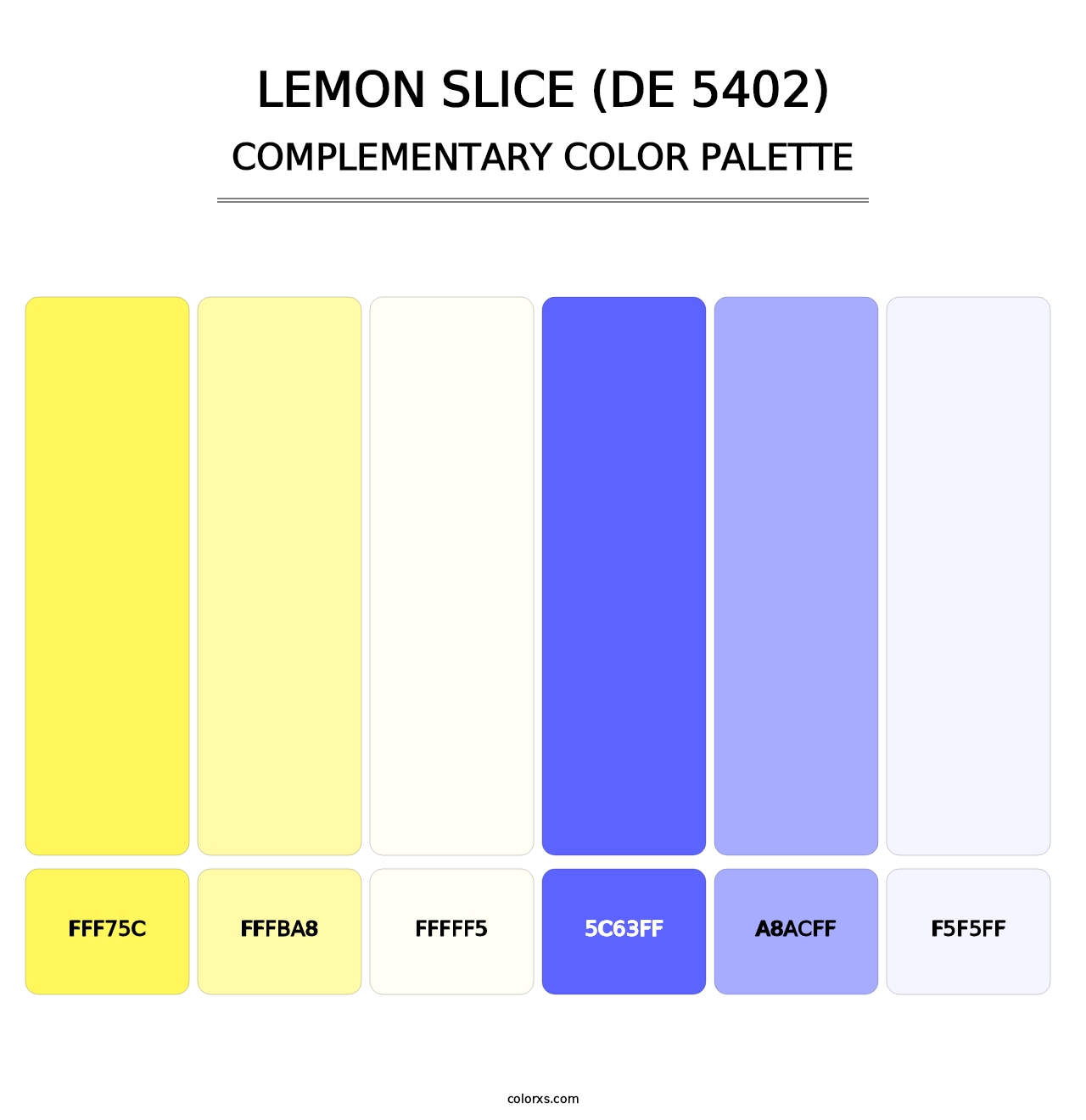 Lemon Slice (DE 5402) - Complementary Color Palette