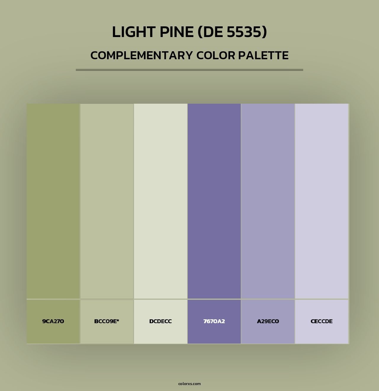 Light Pine (DE 5535) - Complementary Color Palette