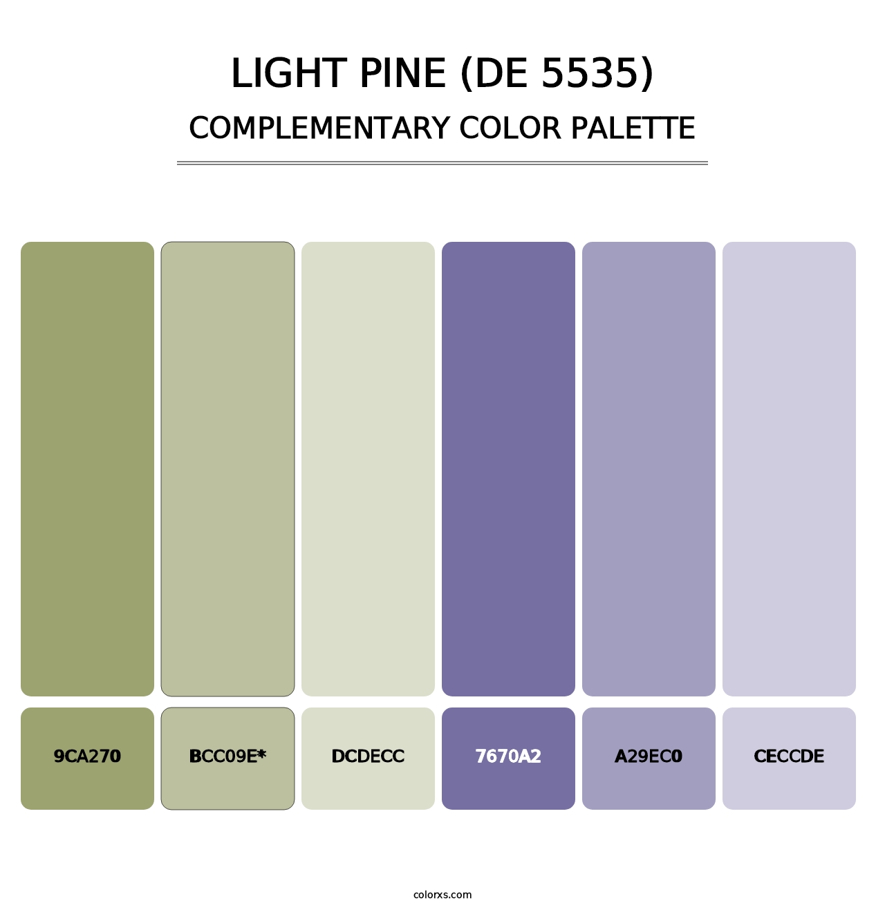 Light Pine (DE 5535) - Complementary Color Palette