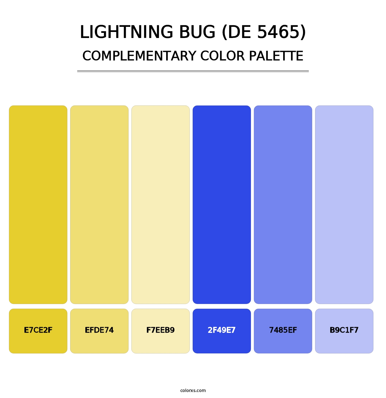 Lightning Bug (DE 5465) - Complementary Color Palette