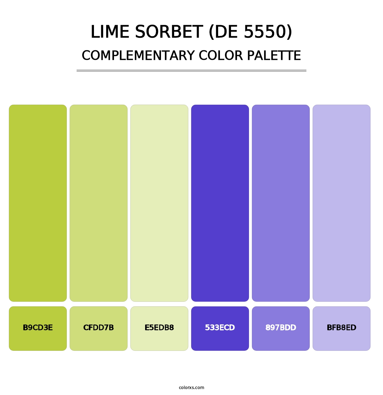 Lime Sorbet (DE 5550) - Complementary Color Palette