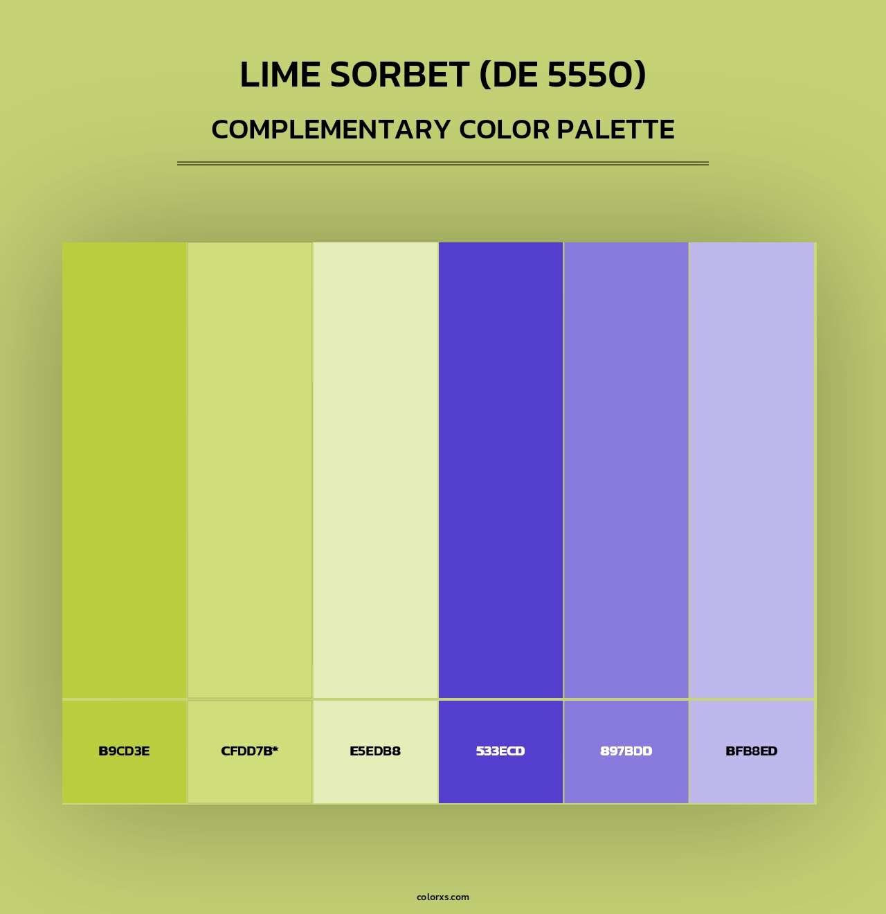 Lime Sorbet (DE 5550) - Complementary Color Palette