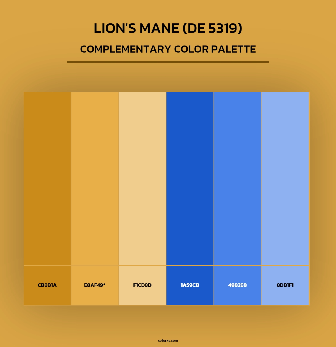 Lion's Mane (DE 5319) - Complementary Color Palette