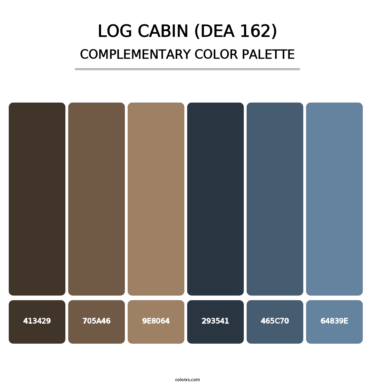 Log Cabin (DEA 162) - Complementary Color Palette