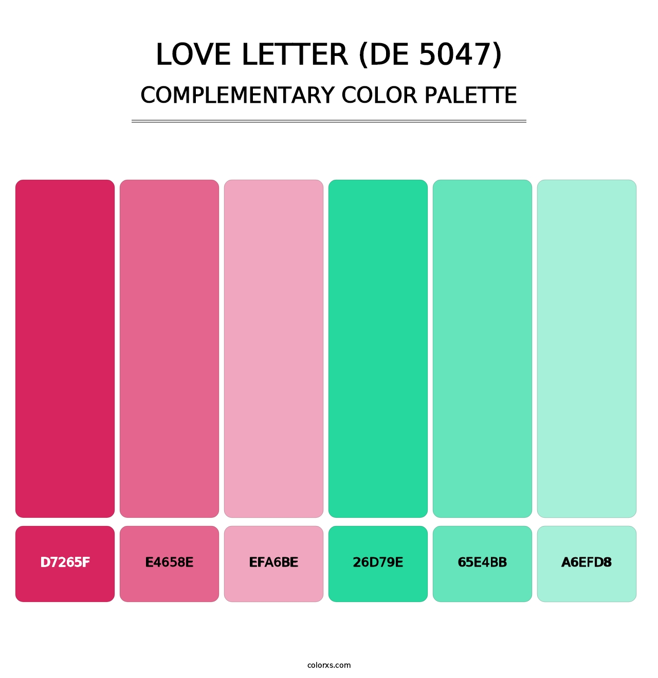 Love Letter (DE 5047) - Complementary Color Palette