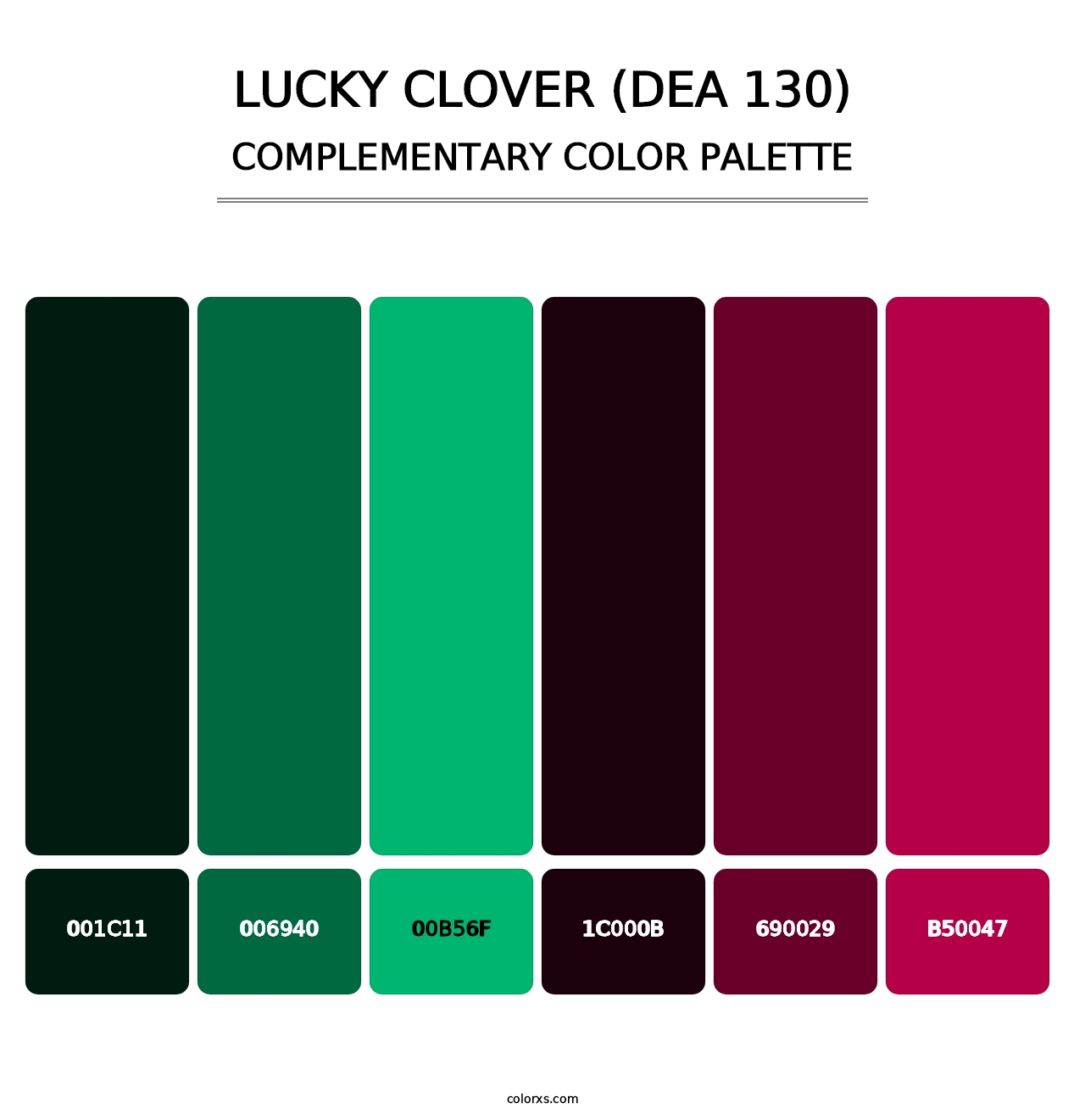 Lucky Clover (DEA 130) - Complementary Color Palette