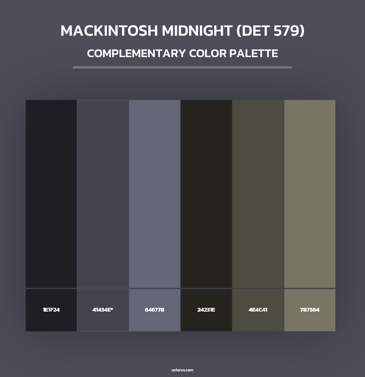MacKintosh Midnight (DET 579) - Complementary Color Palette