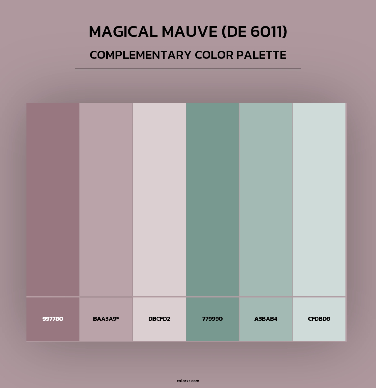 Magical Mauve (DE 6011) - Complementary Color Palette