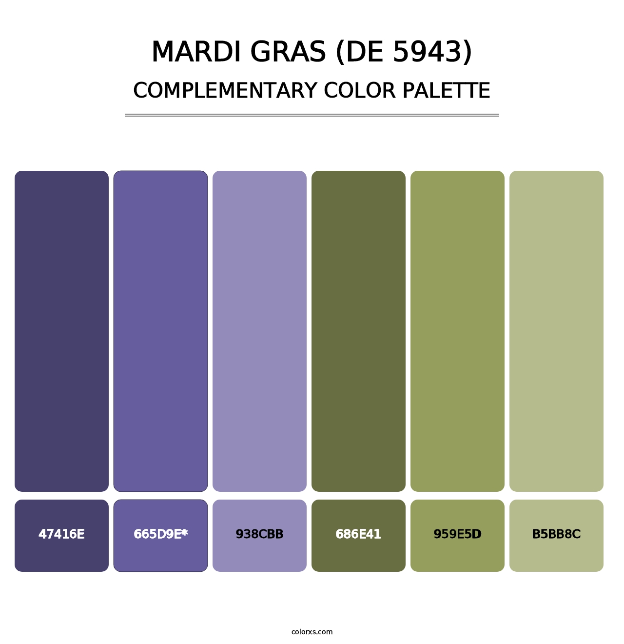 Mardi Gras (DE 5943) - Complementary Color Palette