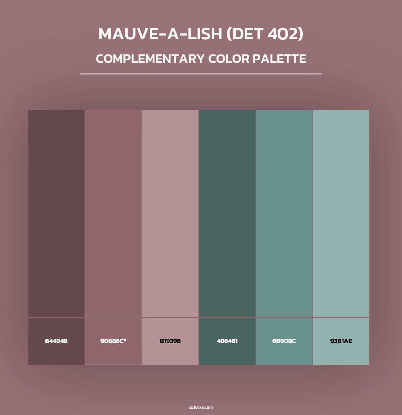 Mauve-a-Lish (DET 402) - Complementary Color Palette